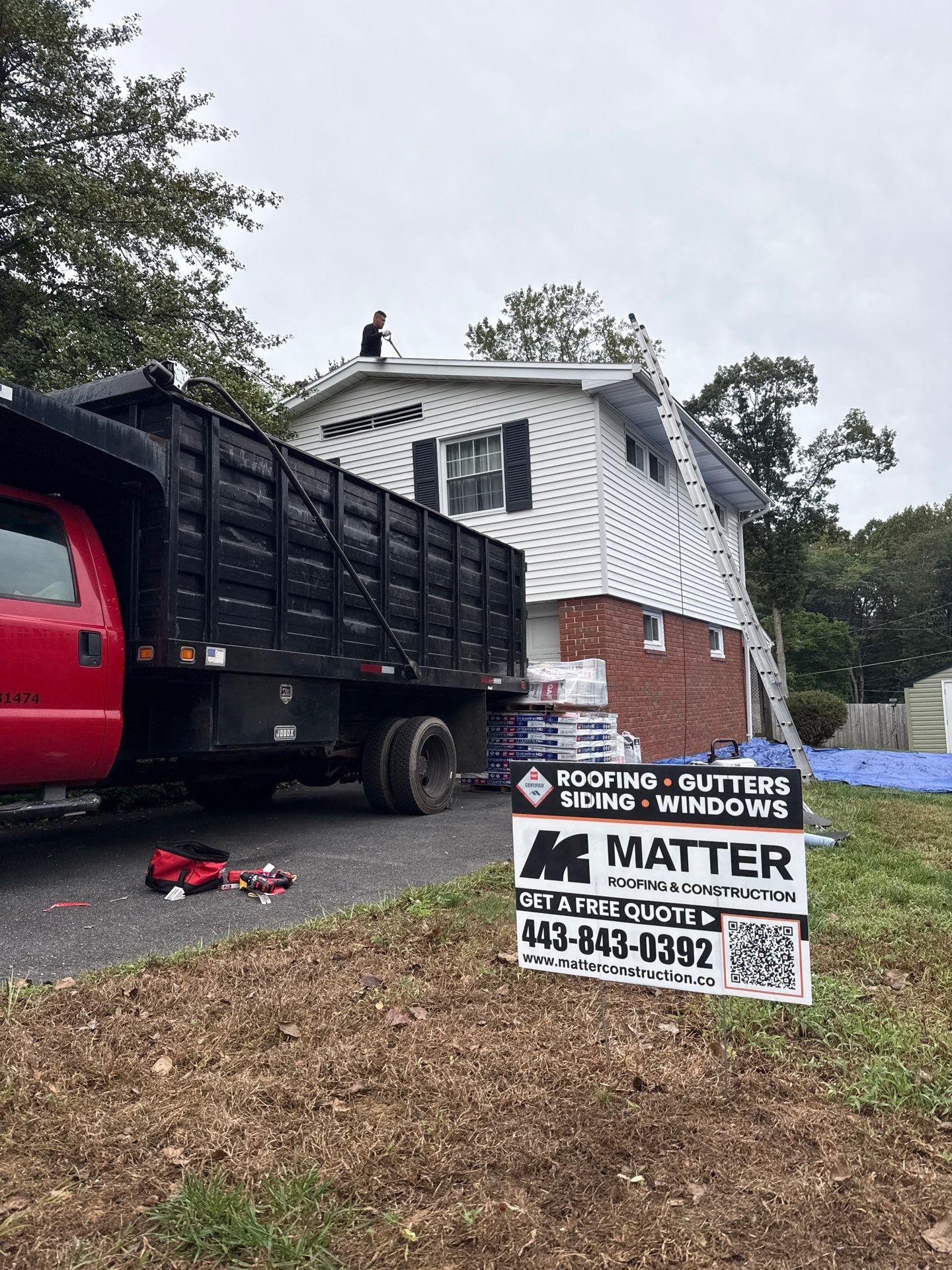 Residential Roofing Installation using GAF Timberline HDZ by Matter Roofing & Construction