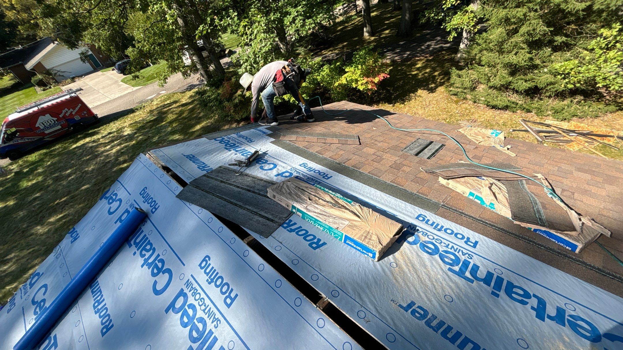 Roof Replacement using CertainTeed Landmark by 180 Contractors