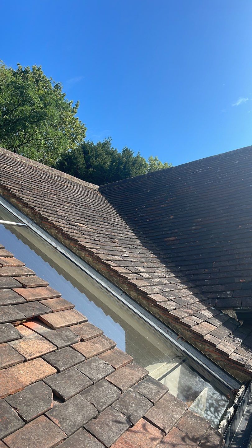 Roof Clean - Biocide Treatment using Honda 15lpm Low Pressure Washing Machine by Ges Exterior Cleaning ltd