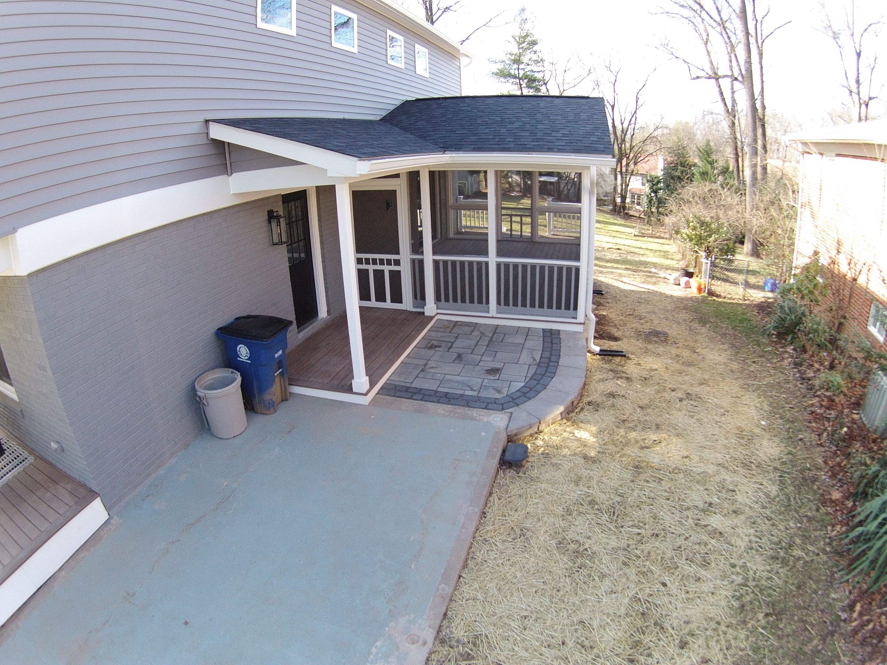 Retaining wall, walkway, small patio and landscape install by The Smet Companies, LLC