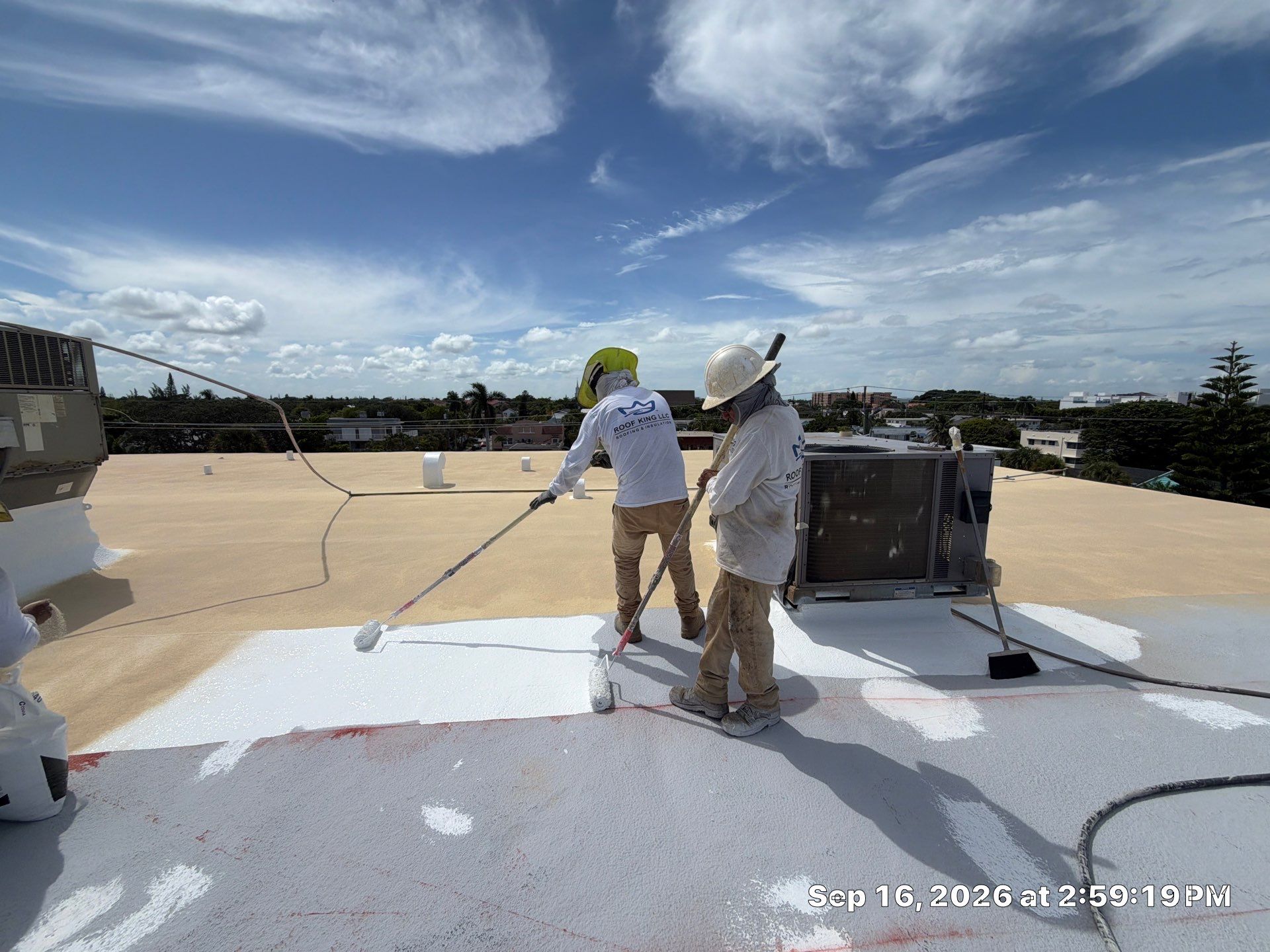 Commercial Roof Restoration for Lake Worth Beach Flat Roof Project by Roof King LLC