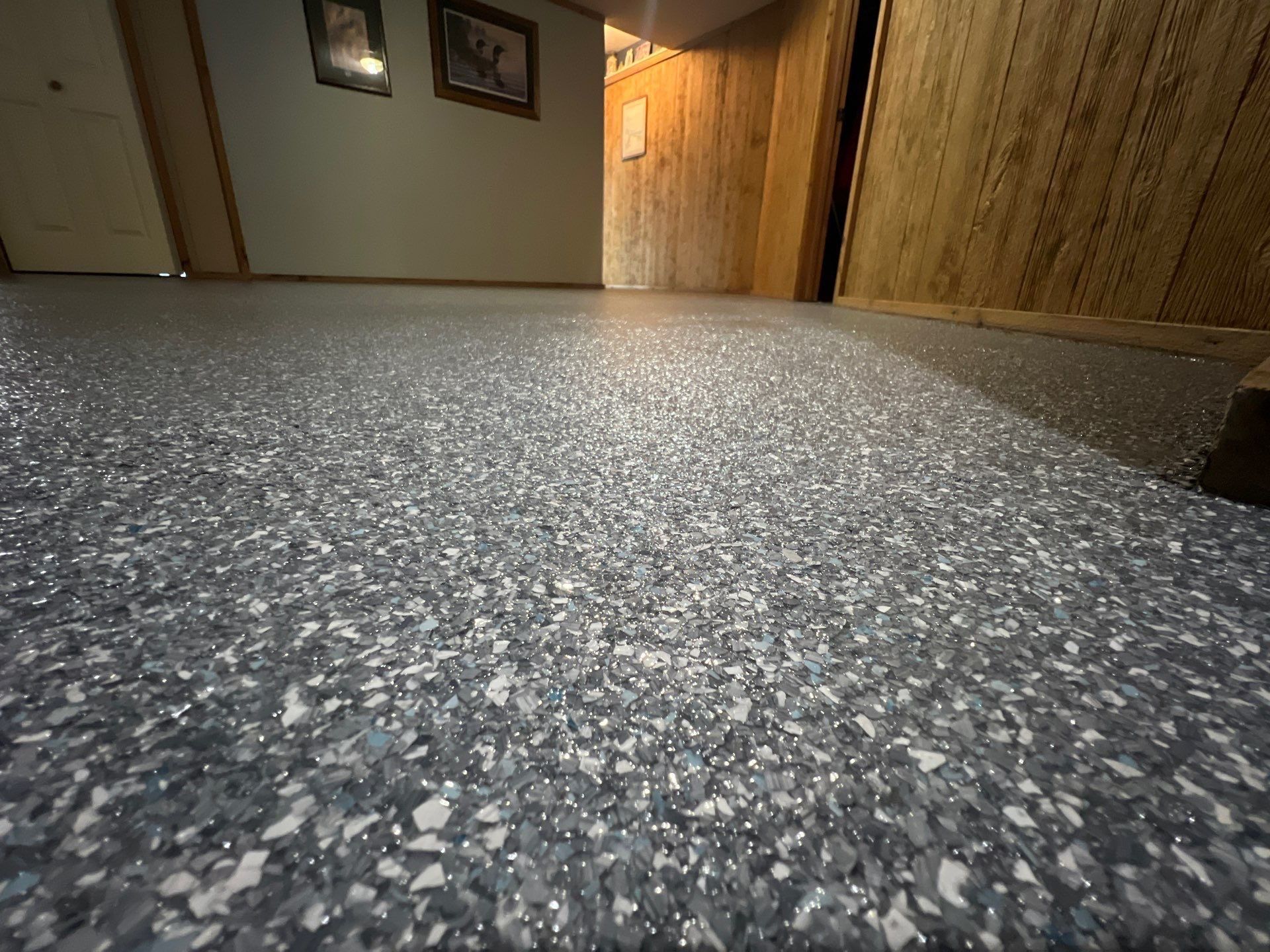 Beautiful & Resilient: Basement Epoxy Flake Floor Makeover by Gordon Painting