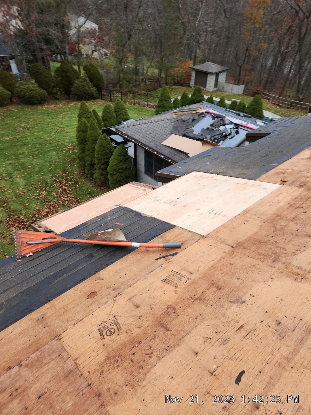 Residential Roofing Installation using Owens Corning TruDefinition Onyx Black by A Plus Exterior