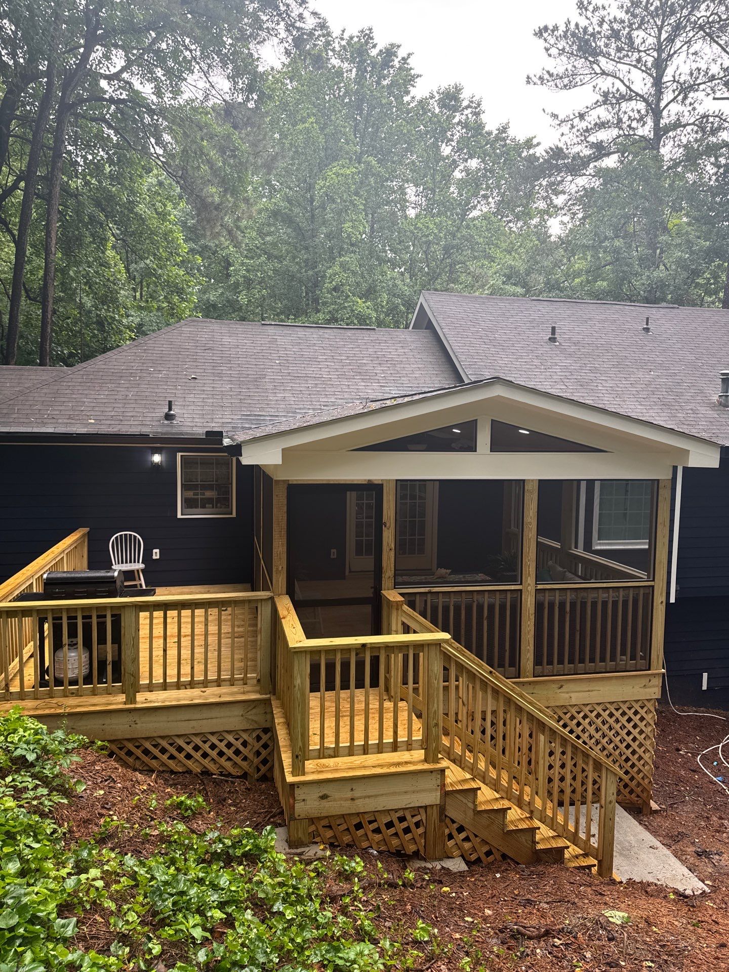 Custom Screened-In Porch and Multi-Level Deck Addition in Acworth by Swift Home Renovations