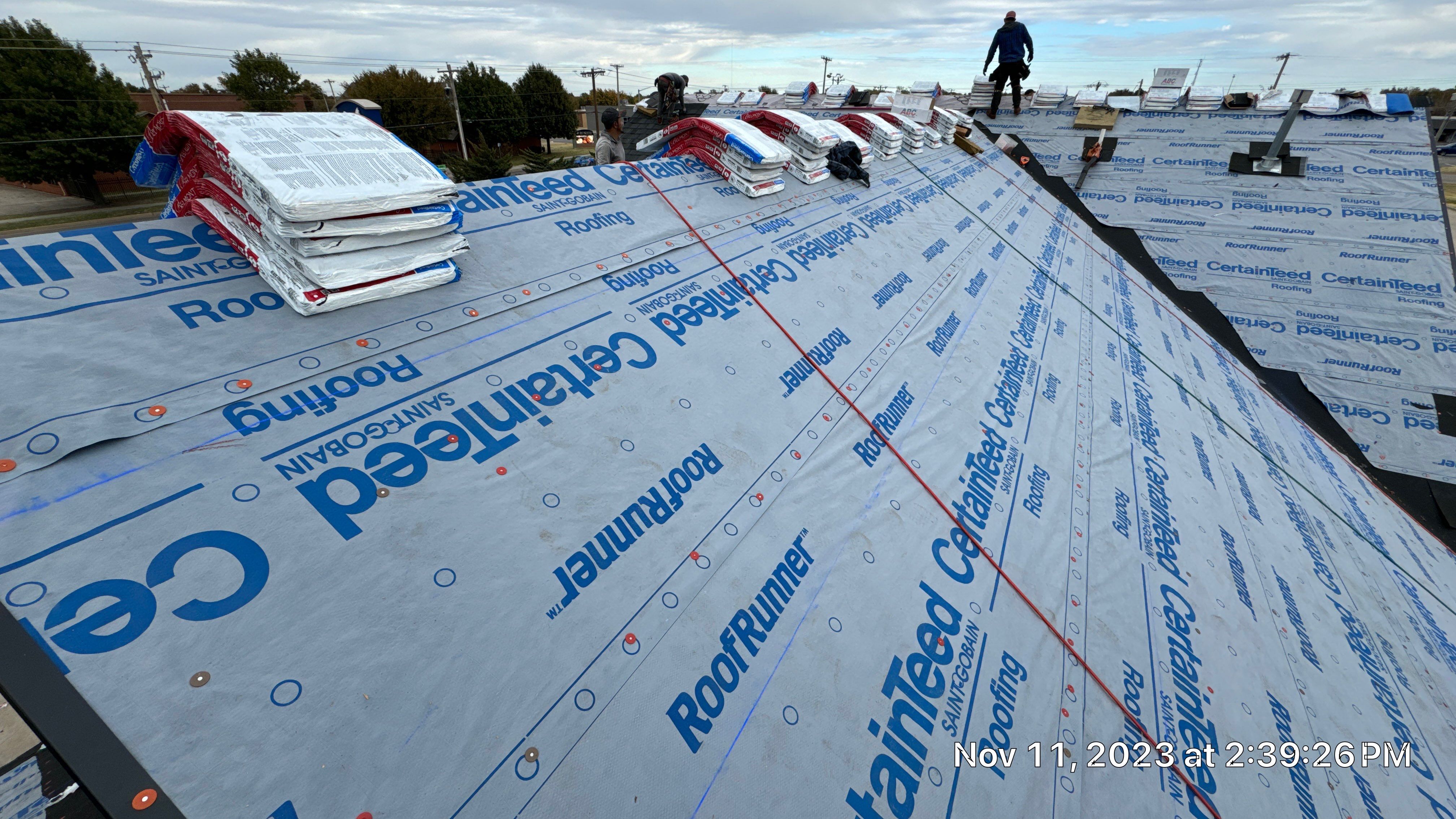 Commercial Roofing Installation using Certainteed Belmont IR by Castillo Roofing