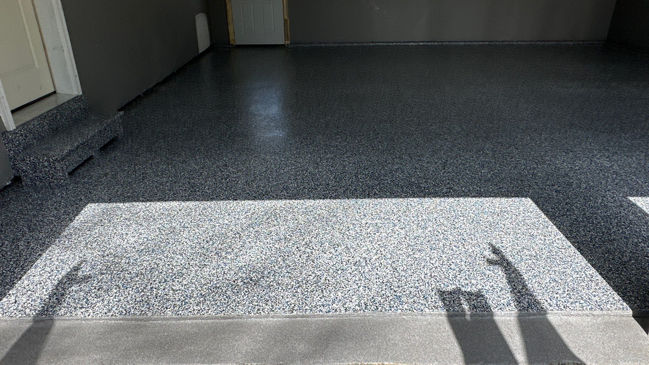 Kurt C. upgraded their garage floor with Banner Blue Flake  by Banner Garage