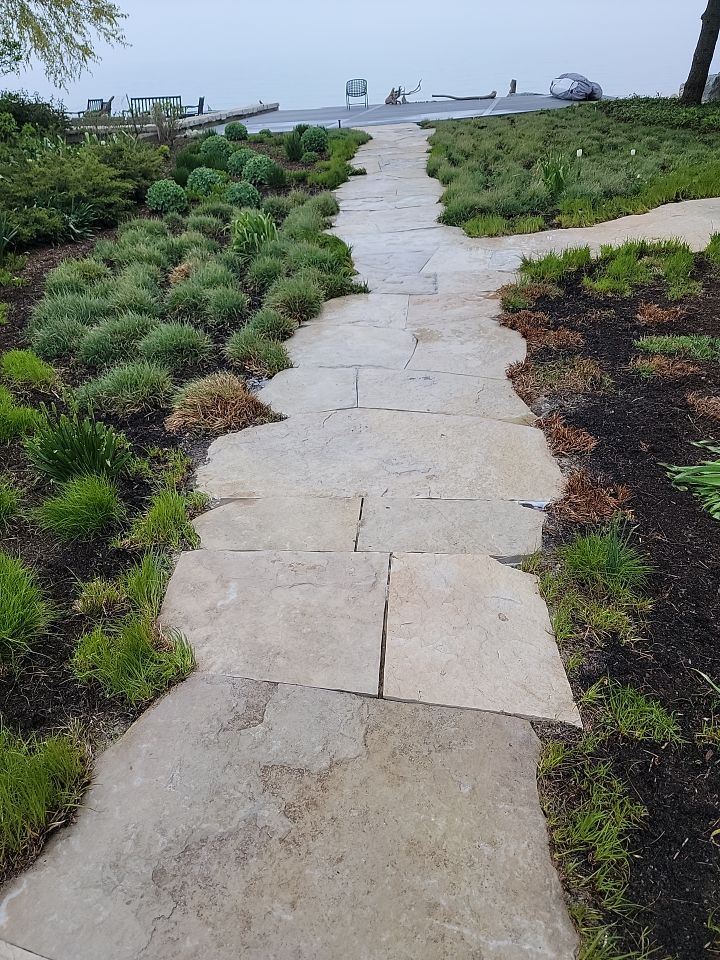Evanston, IL stone patio cleaning by Northern Power Washing LLC.