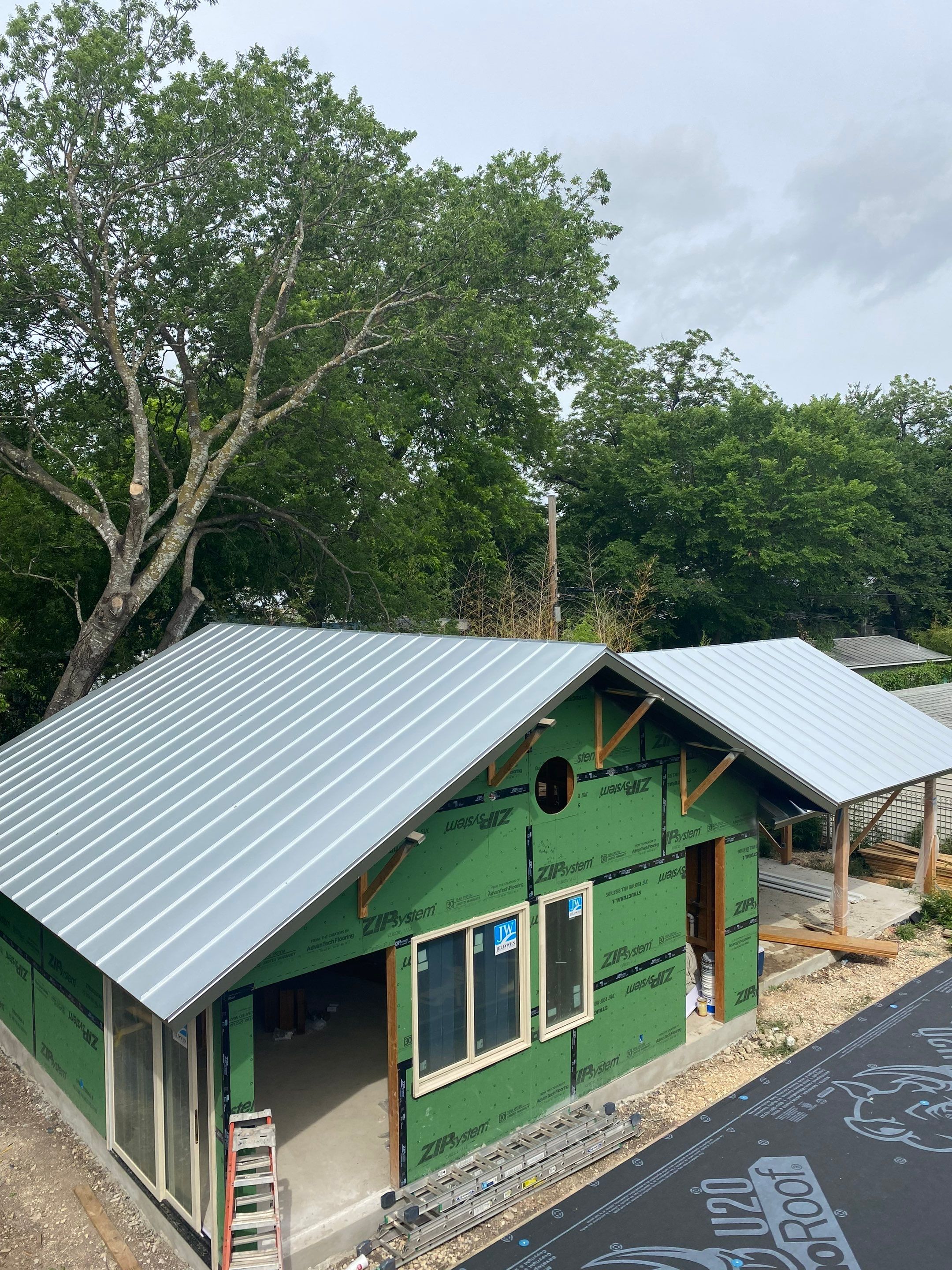 Residential Metal Roof Installation using McElroy Metal by Premier Roofing and Contracting