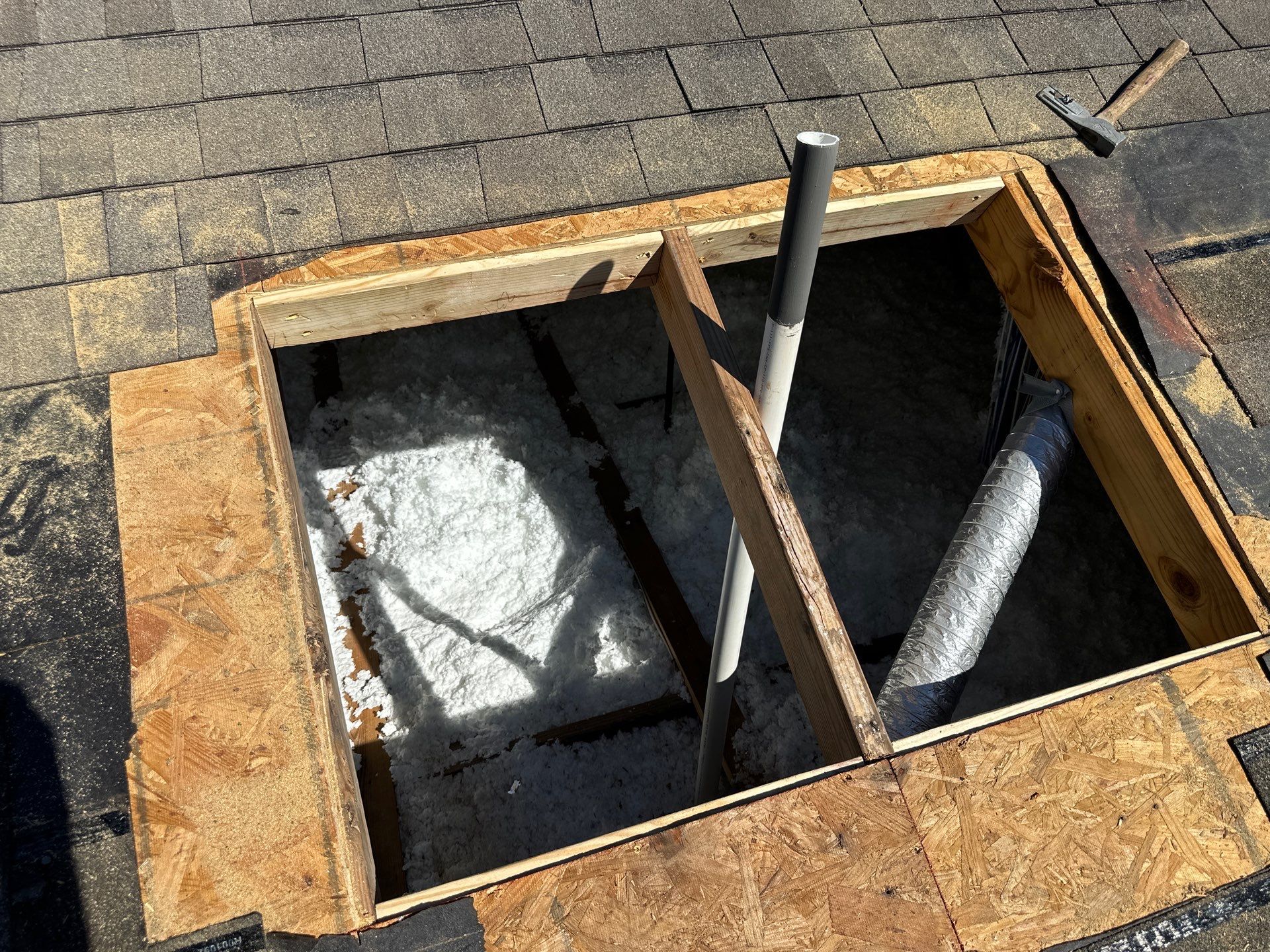 Roof Repair of a leaking Pipe Jack by Core Four Roofing