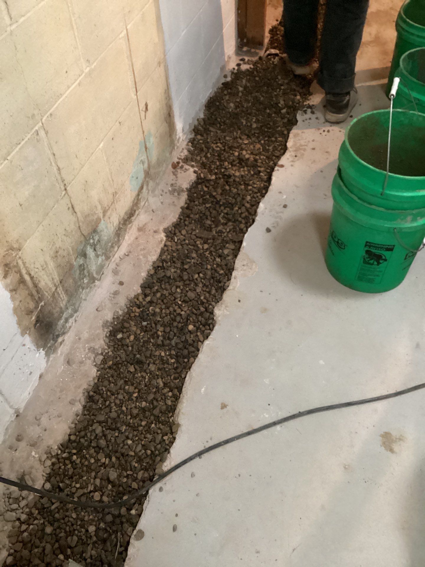 Drain tile in Woodbury by Waterproofing Northeast