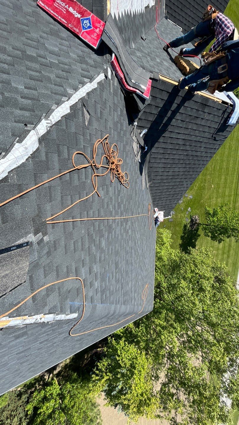 Residential Roofing Installation using GAF Timberline HDZ Charcoal by Nitro Roofing and Construction