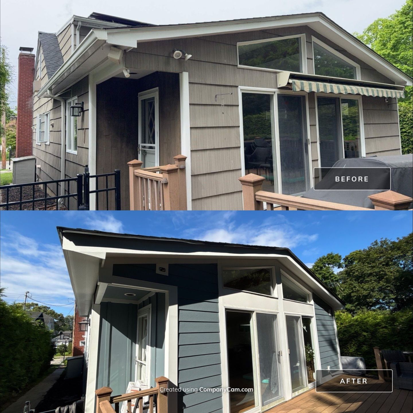 James Hardie Blue-Gray Lap and Board & Batten in Croton-on-Hudson, NY by Ideal Siding - Westchester