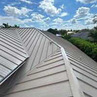 24ga 1.5" Mechanical Seam Sierra Tan by Total Roofing System The Metal Roof Experts