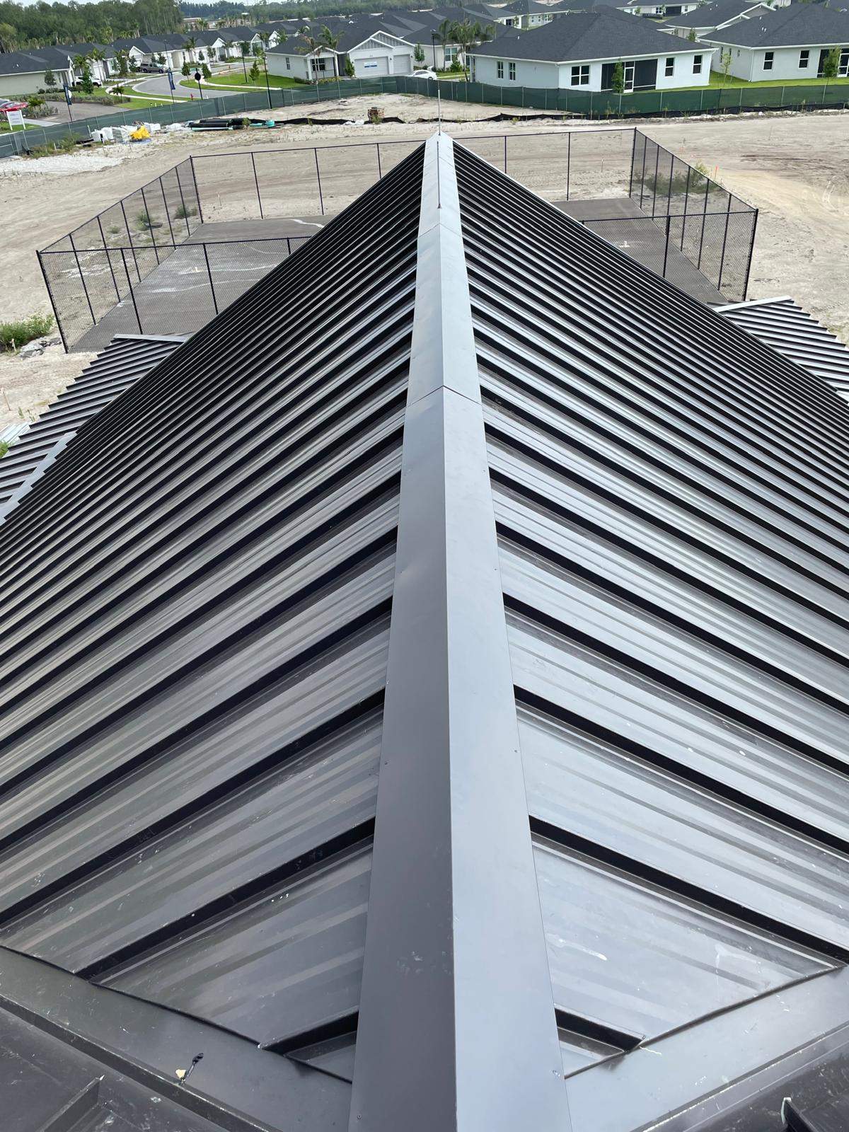 24ga 1.5" Snap-Lock Dark Bronze by Total Roofing System The Metal Roof Experts