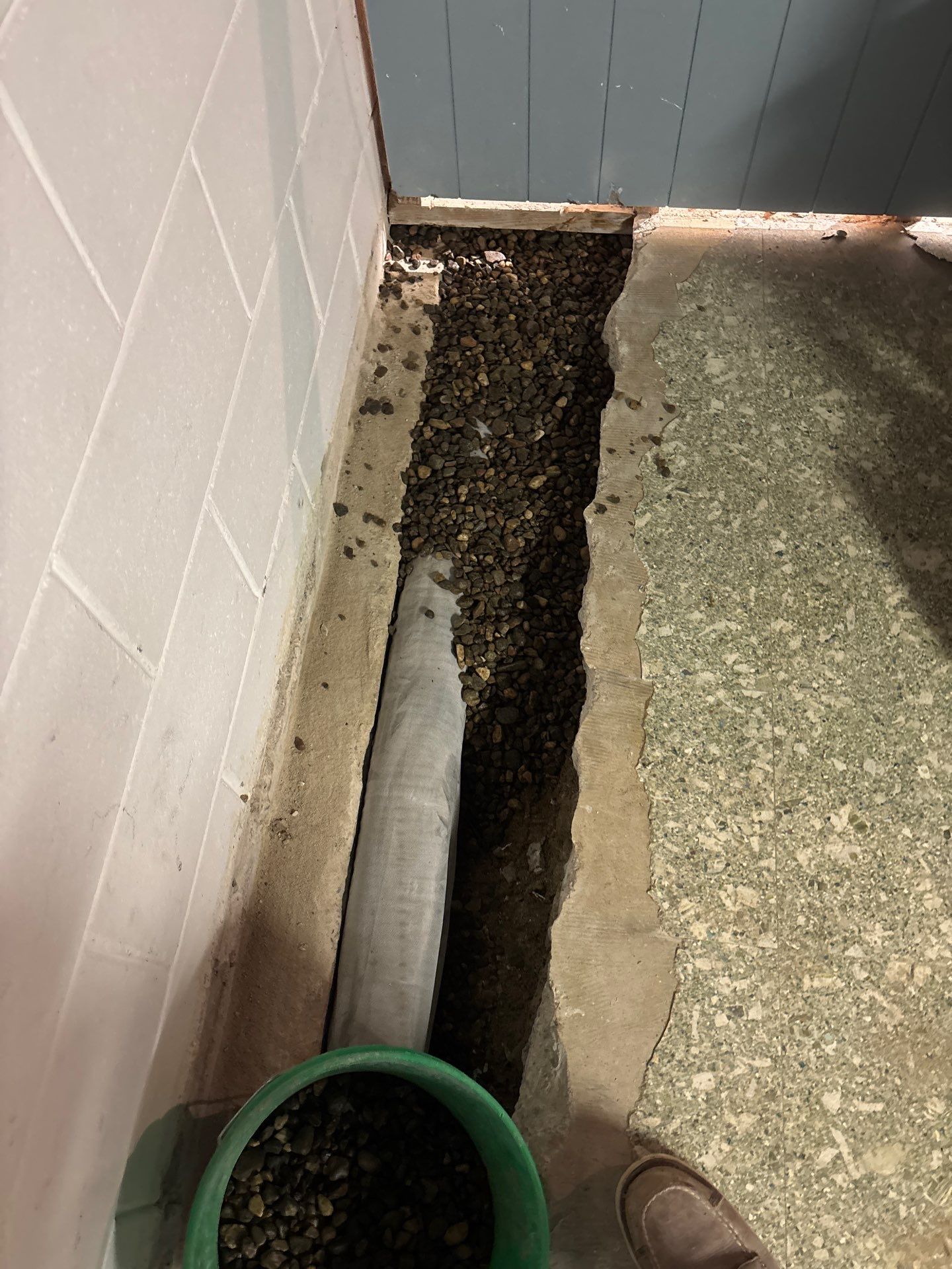 Drain Tile in Roseville for Carston by Waterproofing Northeast
