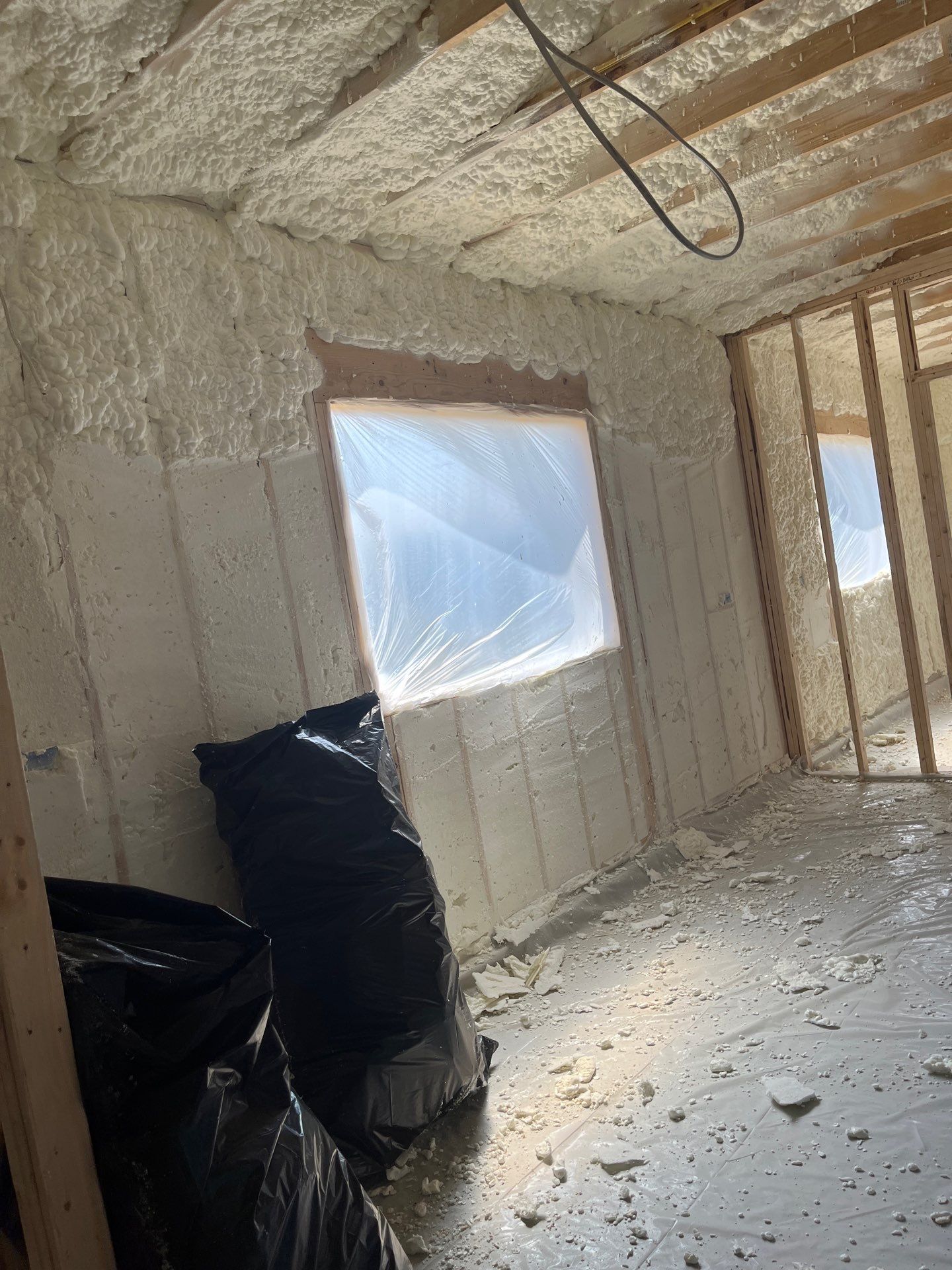 New Construction using open cell spray foam by NYS Foam & Energy