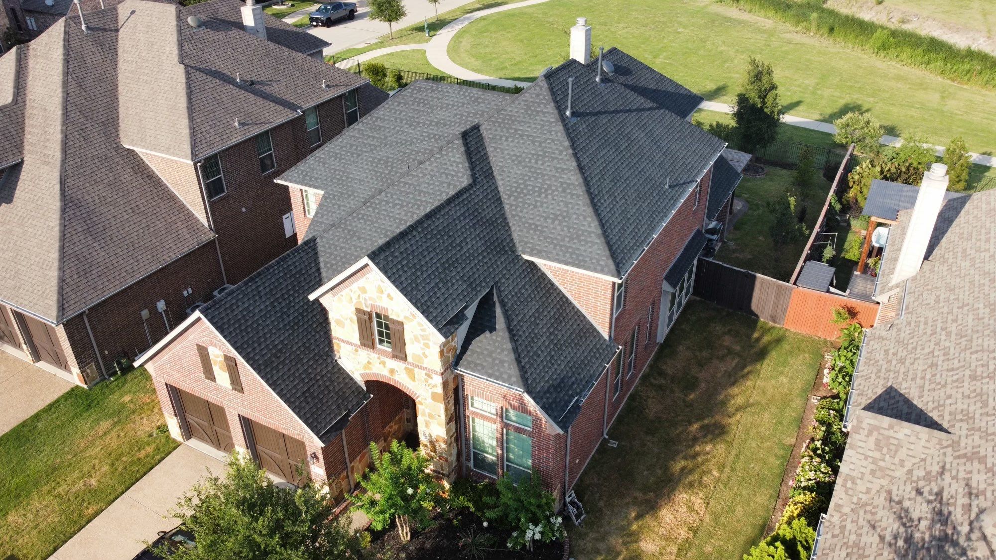 Residential Roofing Installation using GAF Timberline HDZ Charcoal by OneSource Roofing and Restoration