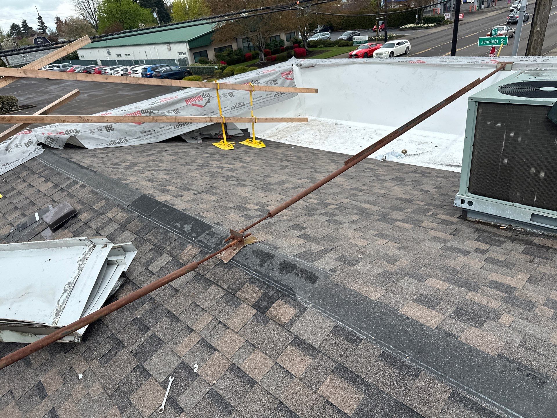 Commercial Roofing Installation using IKO Dynasty & GAF 60Mil TPO by Orezona Building & Roofing Company, Inc.