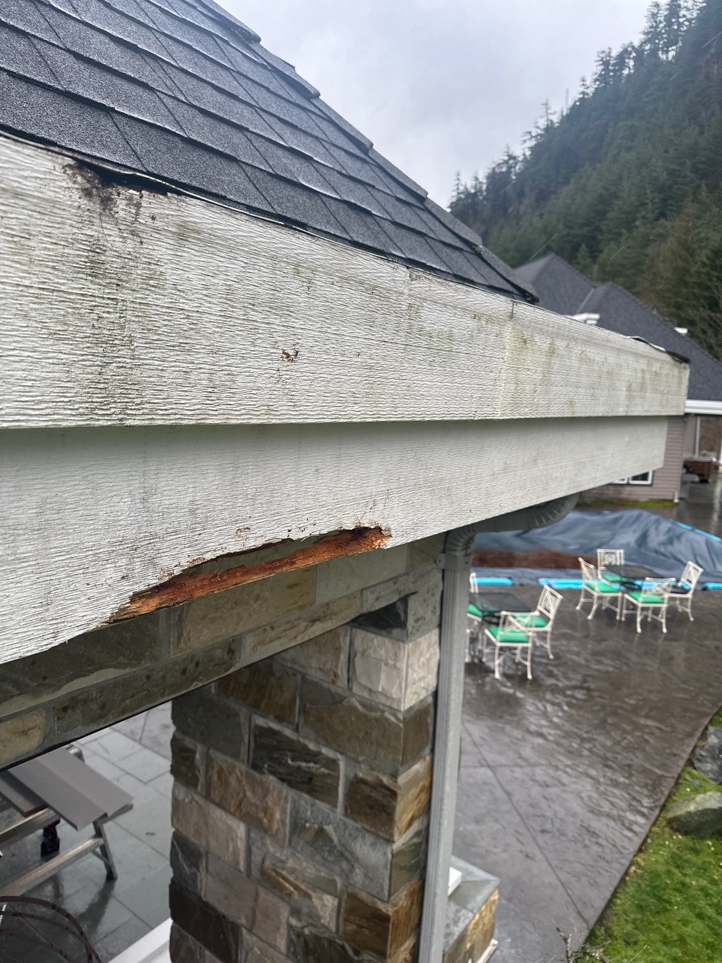 Residential Re-Roof using 26 GA Fascia Color White White by Top Notch Roofing Inc