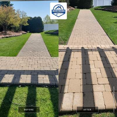 Wheaton, IL brick paver cleaning.