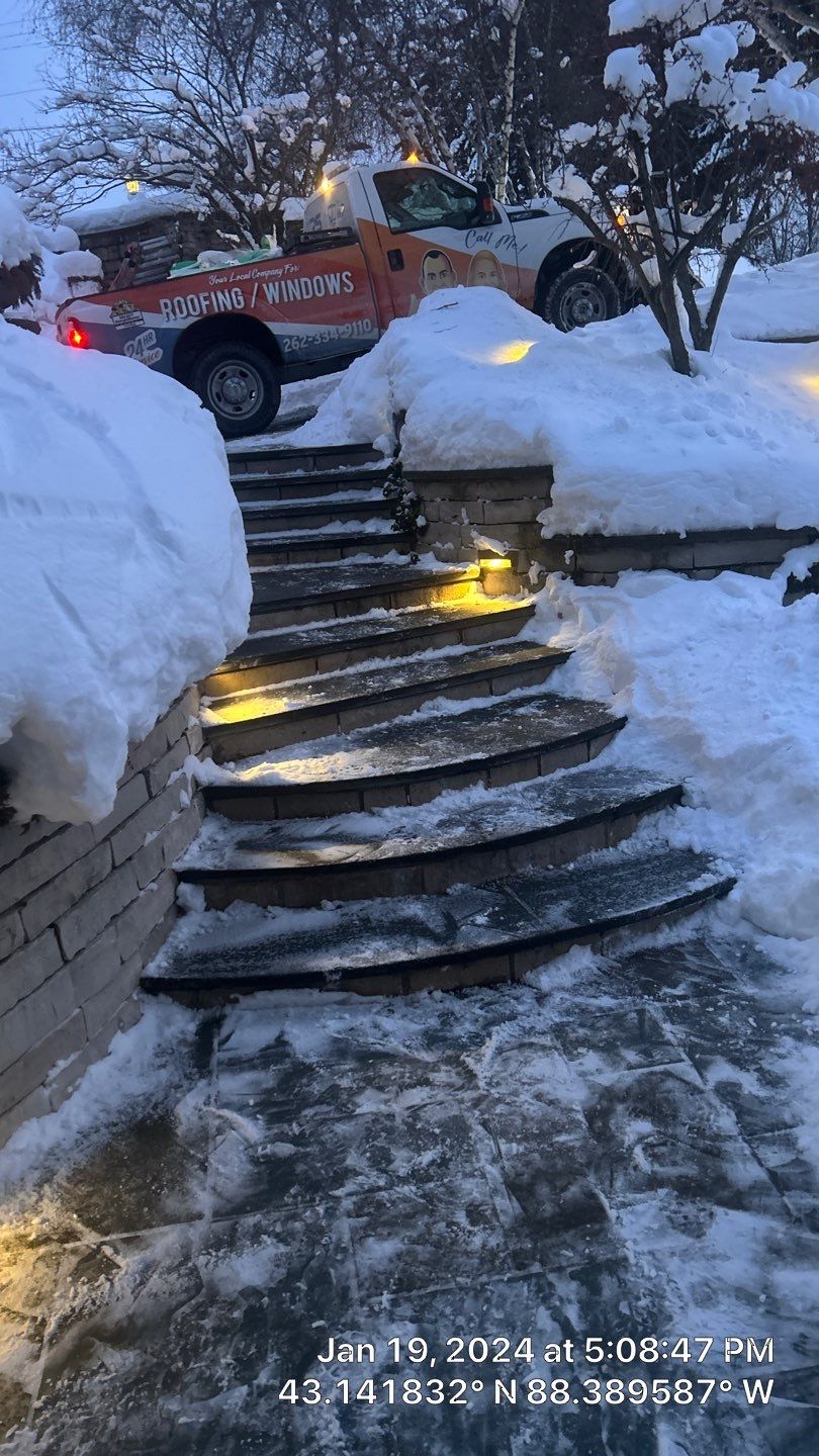 Roof Snow And Ice Dam Removal using Steamer by Total Restoration Services