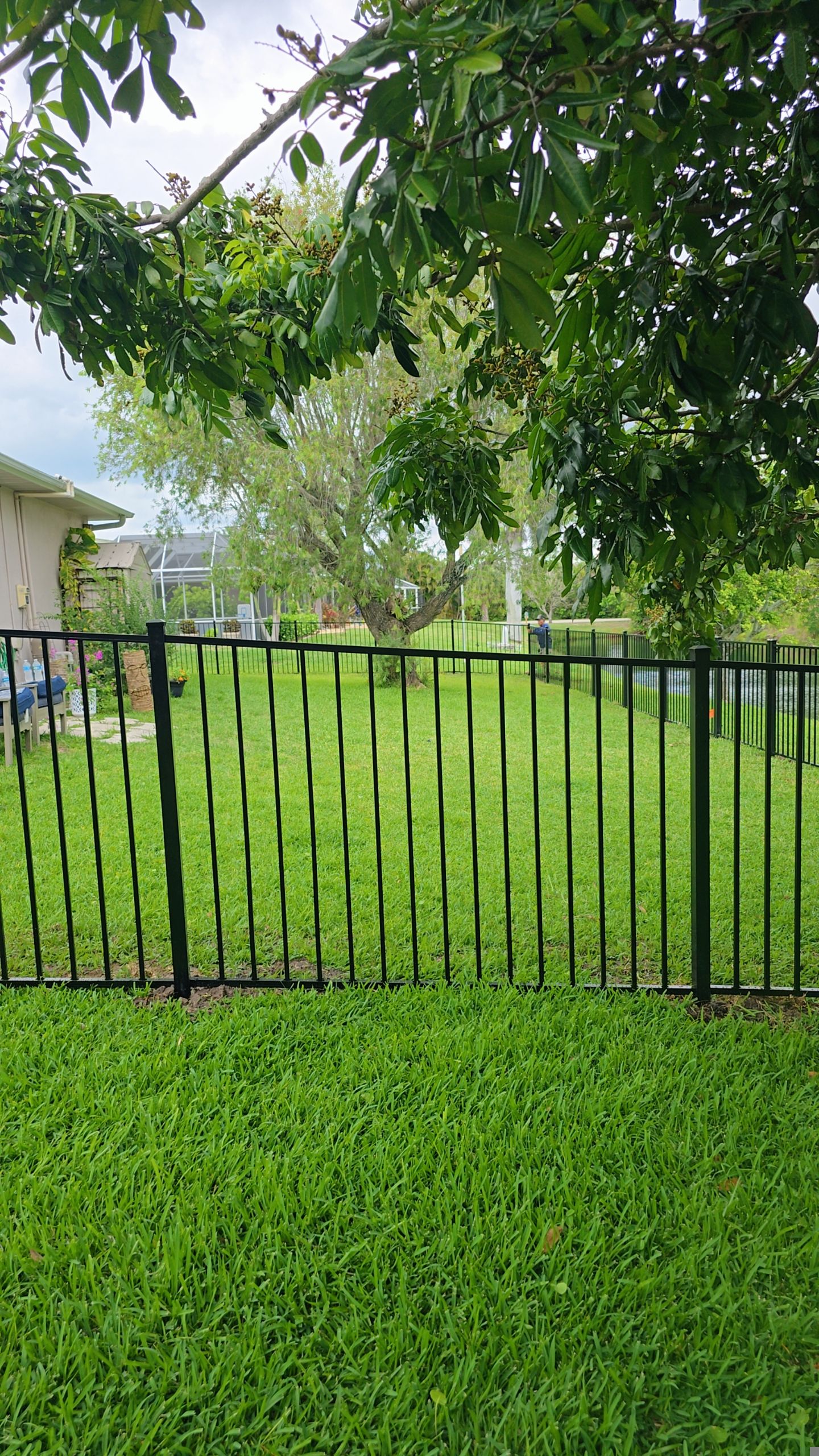 Black Aluminum Picket Fence Installation for Nokomis Waterfront Property by True Fence LLC