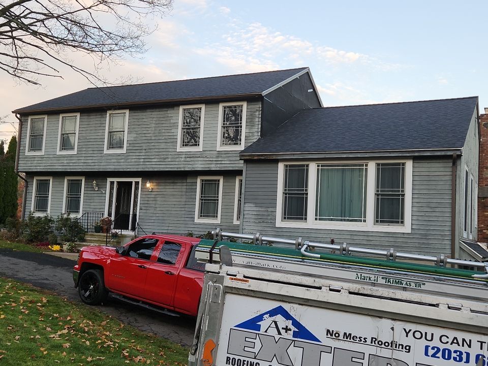 Residential Roofing Installation using Owens Corning TruDefinition Onyx Black by A Plus Exterior