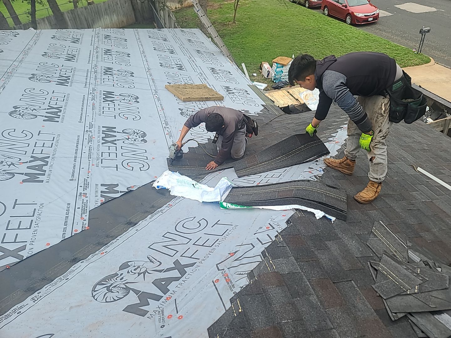 Complete Roofing Replacement With Malarkey Vista Shingles in Fredericksburg by Caliber Restoration LLC