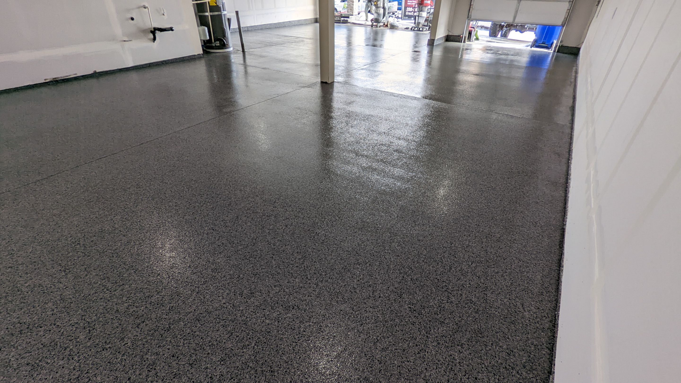 Garage Transformation using Nightfall and the Penntek Evolution System by Croc Coatings, LLC