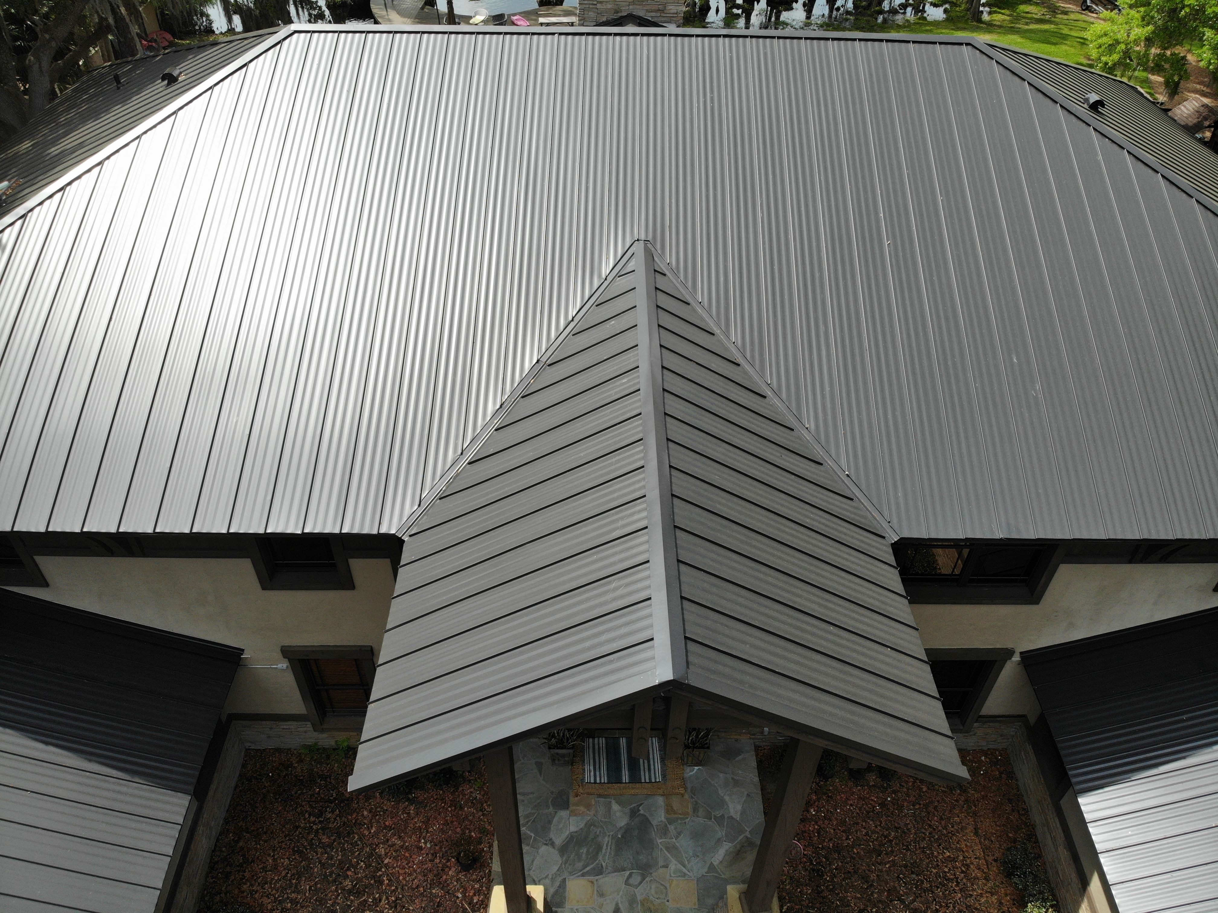 Residential Standing Seam Install in Odessa Florida by International Roofing