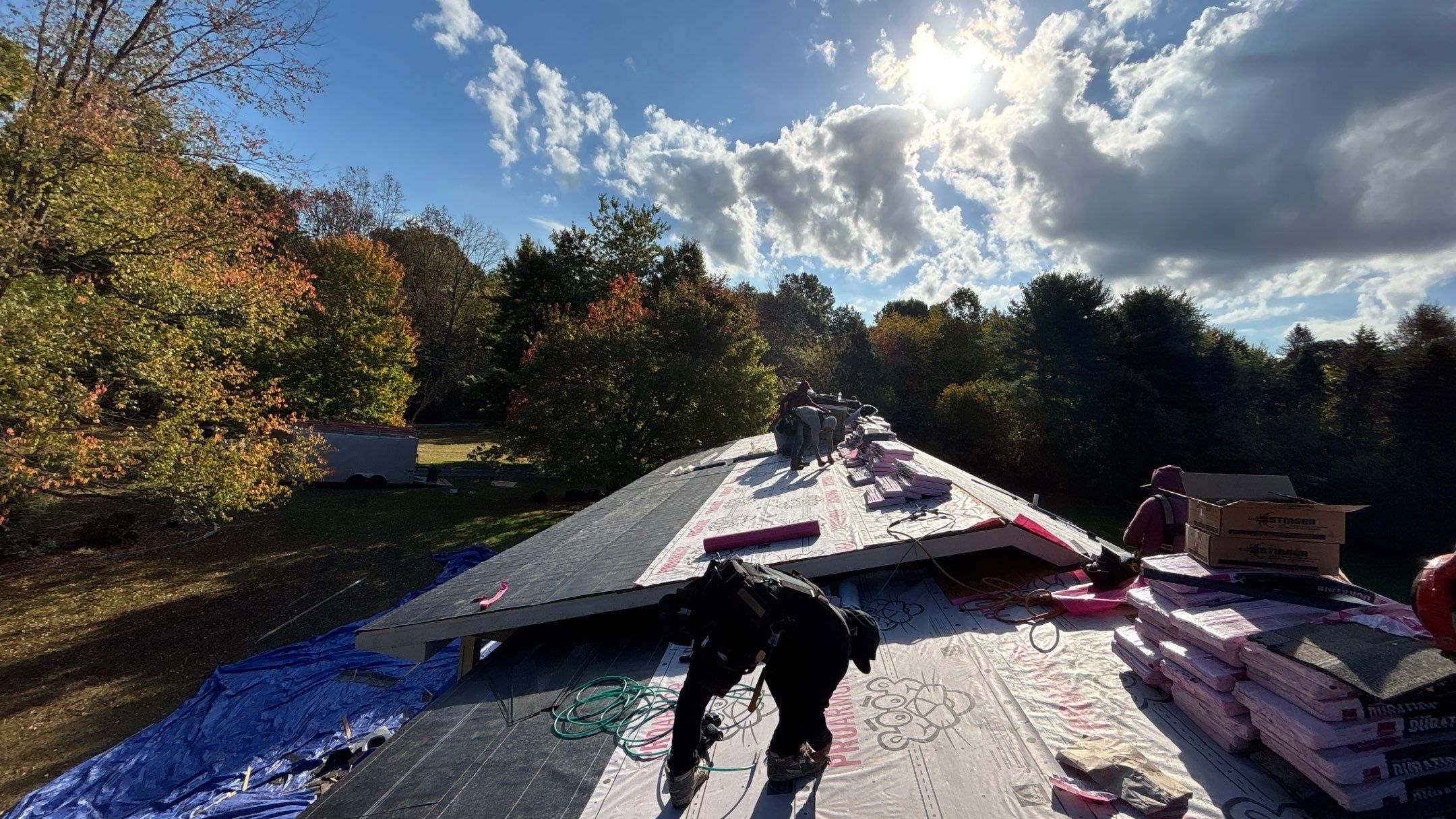 Roof Replacement using Owens Corning Sand Castle and Siding Replacement using Odyssey Plus D4" Wood Grain by 180 Contractors