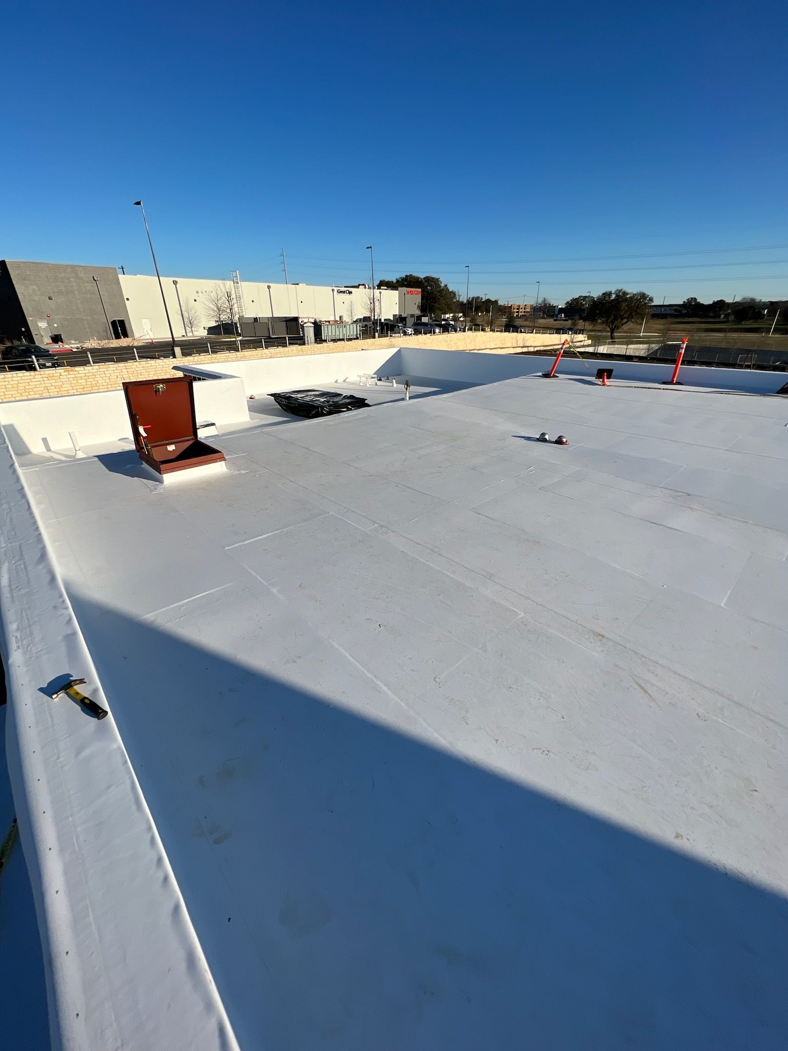 Bank of America Commerial Roof Installation using GAF TPO in Austin, TX by Roof Experts