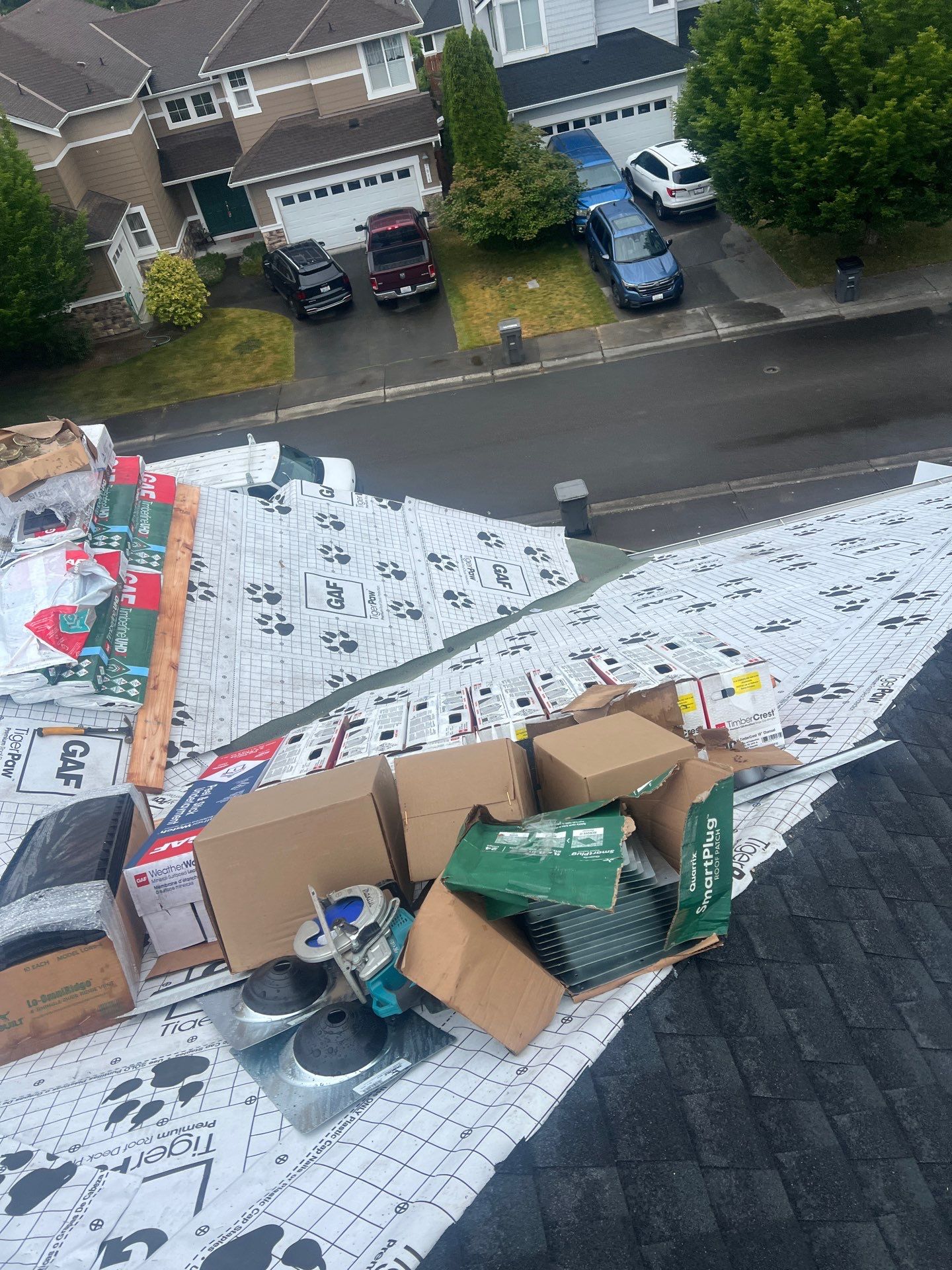 Residential Roofing Installation using GAF UHDZ Shingles by Roofing Formula LLC