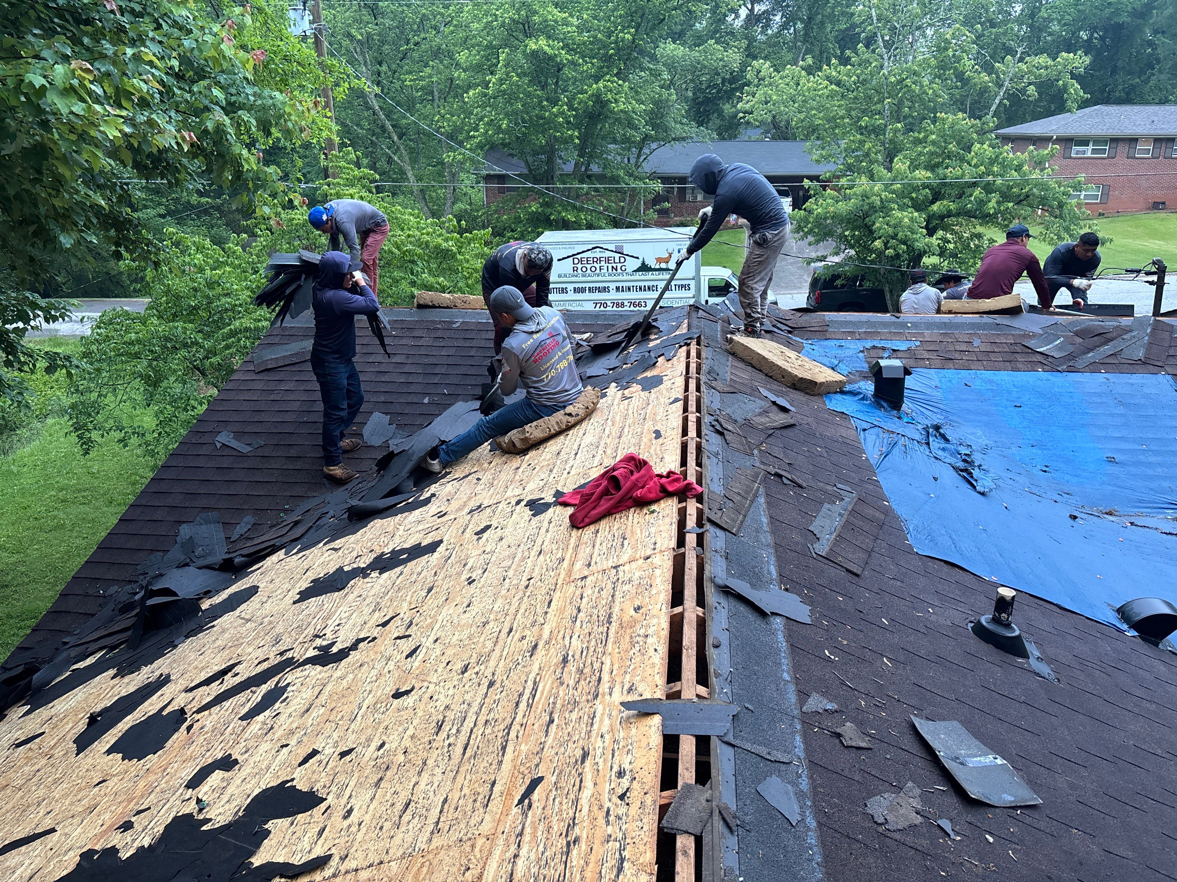 Roof replacement by Deerfield Roofing LLC