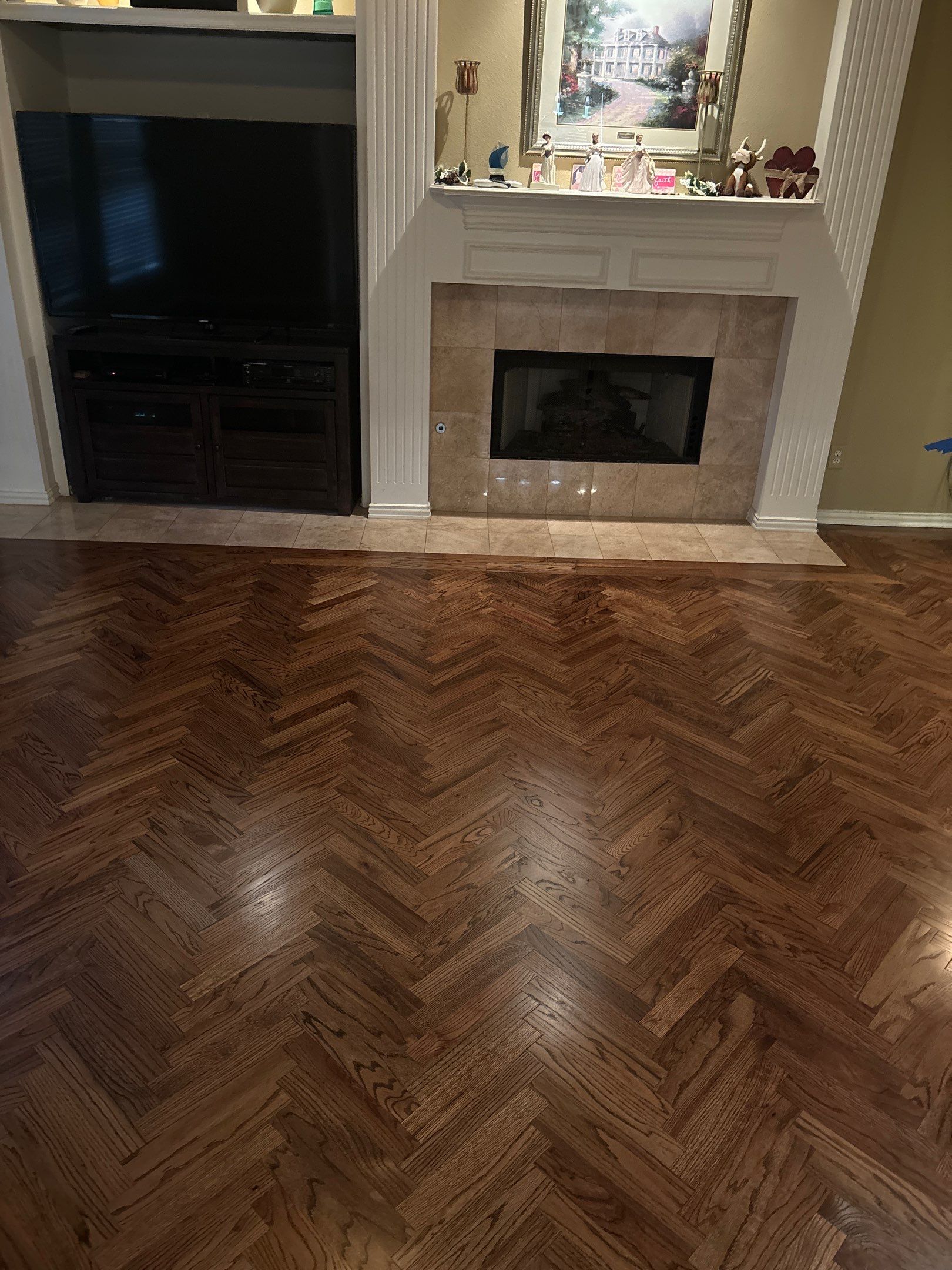 Long Herringbone in living rooms rock by Bernard Hardwood Floors