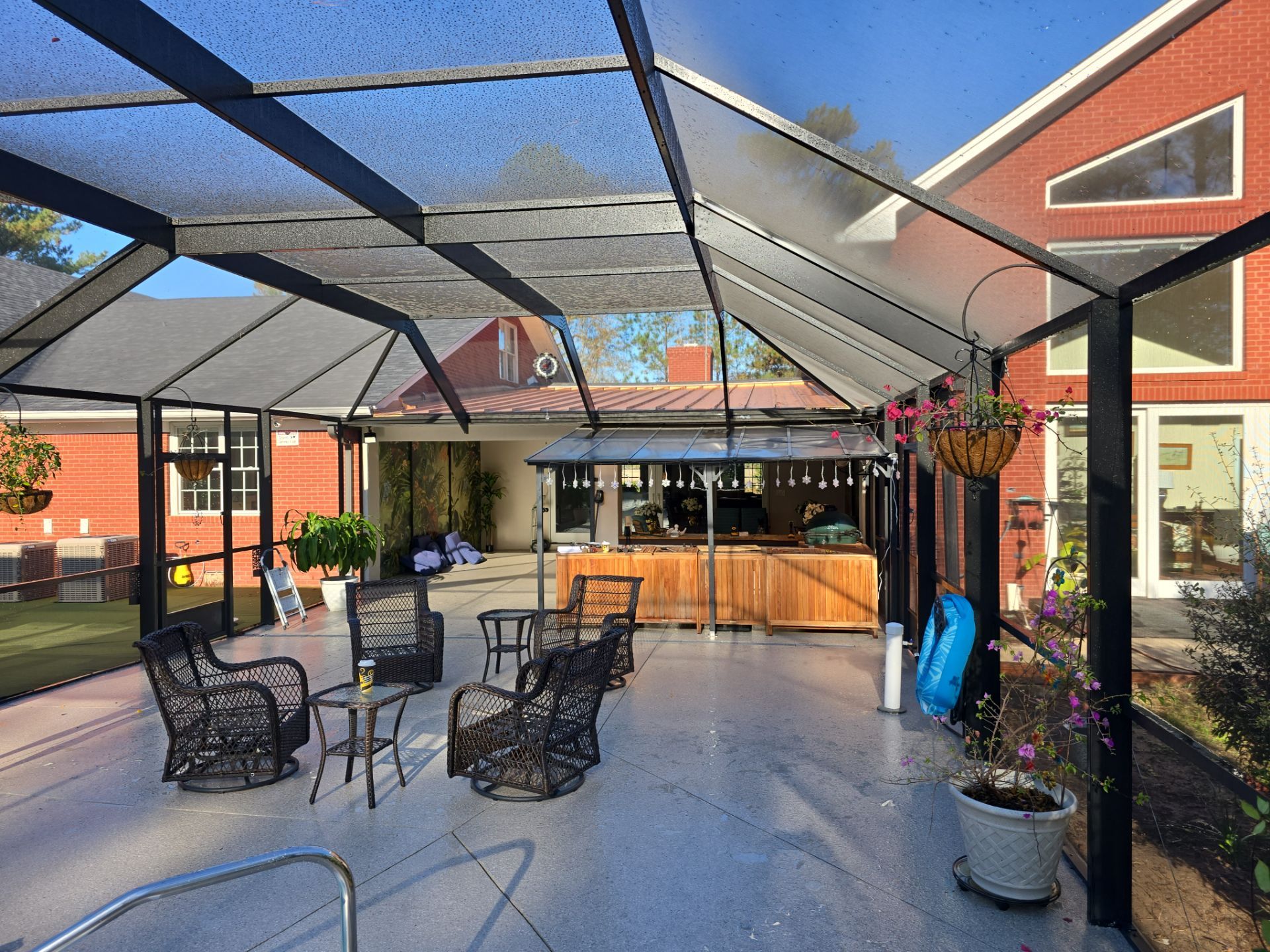 Make your backyard your very own PARADISE 🌴 by Deese Elite Concrete Coatings