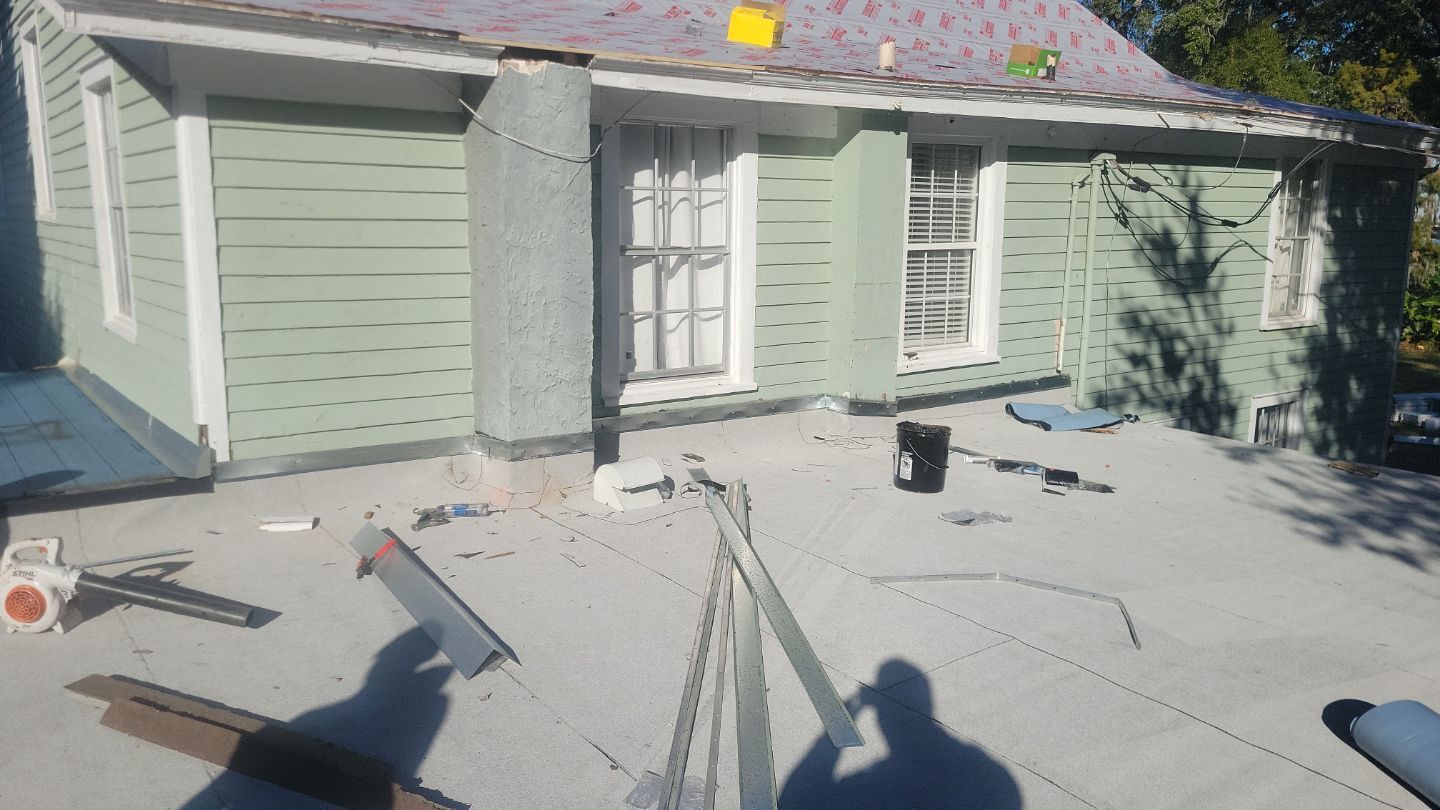 Residential Roofing Installation using Aluminum Metal Roof by Galaxy Builders, Inc.