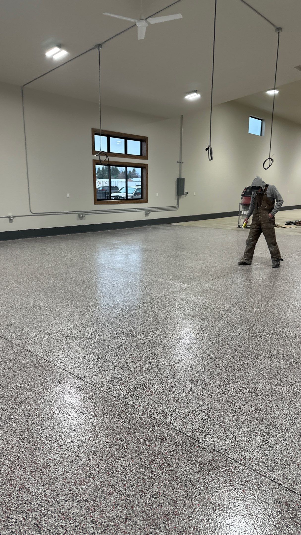 Maximum Exposure Commercial Floor using Domino w/ 5% Cherry Bomb Red  by Croc Coatings, LLC
