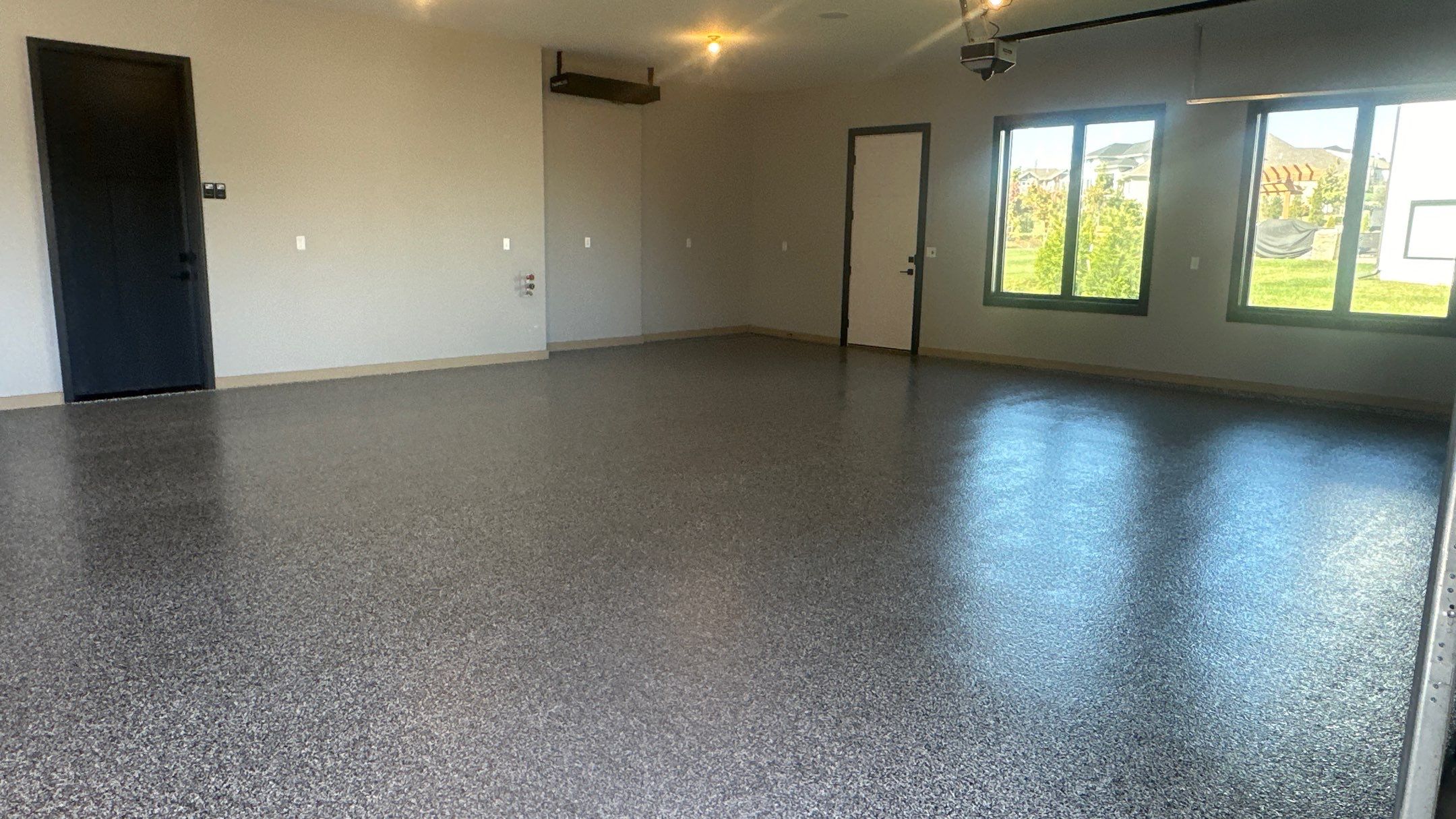 Check out how much a difference a new flake floor can make  by Banner Garage