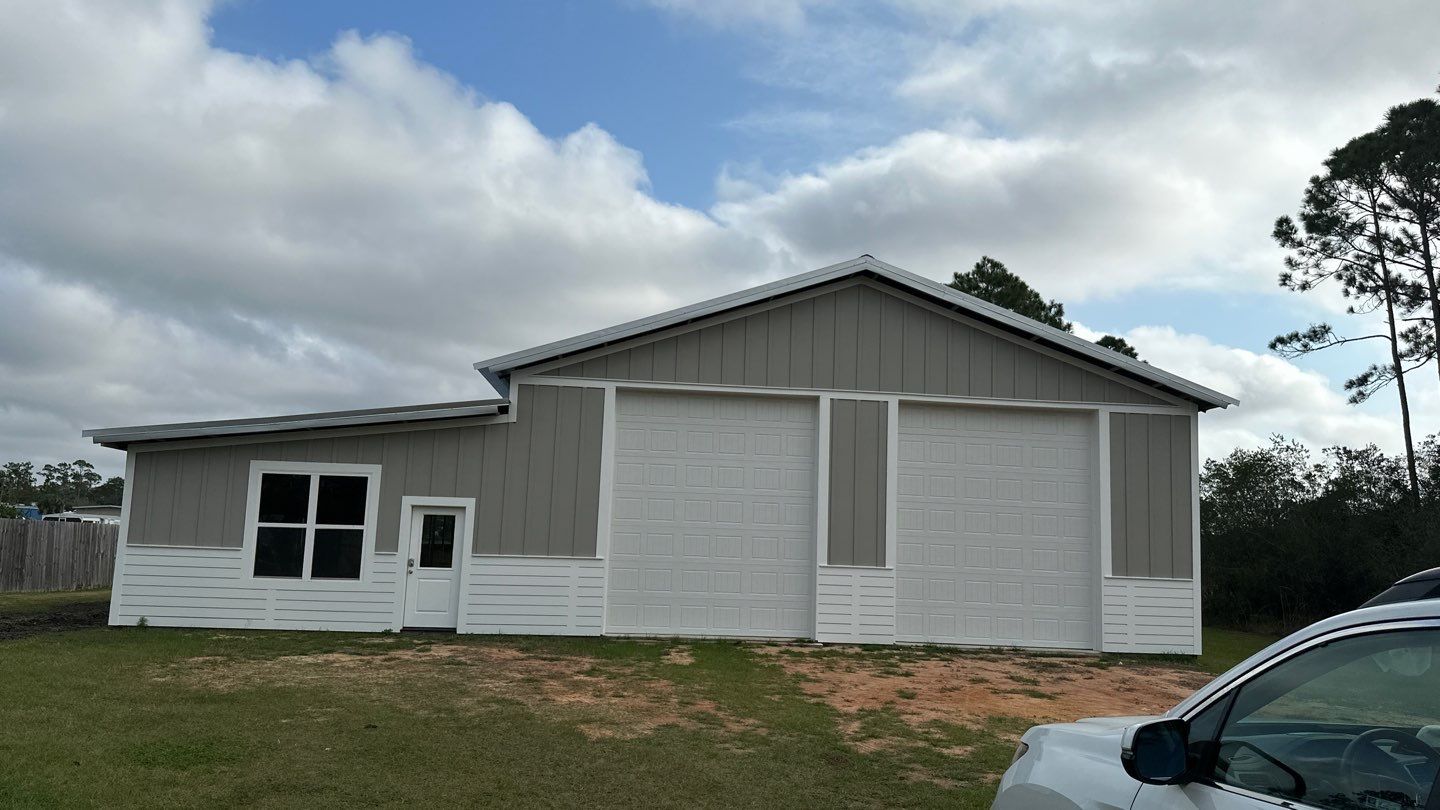 Soffit and Fascia on a metal building by Gutter Professors