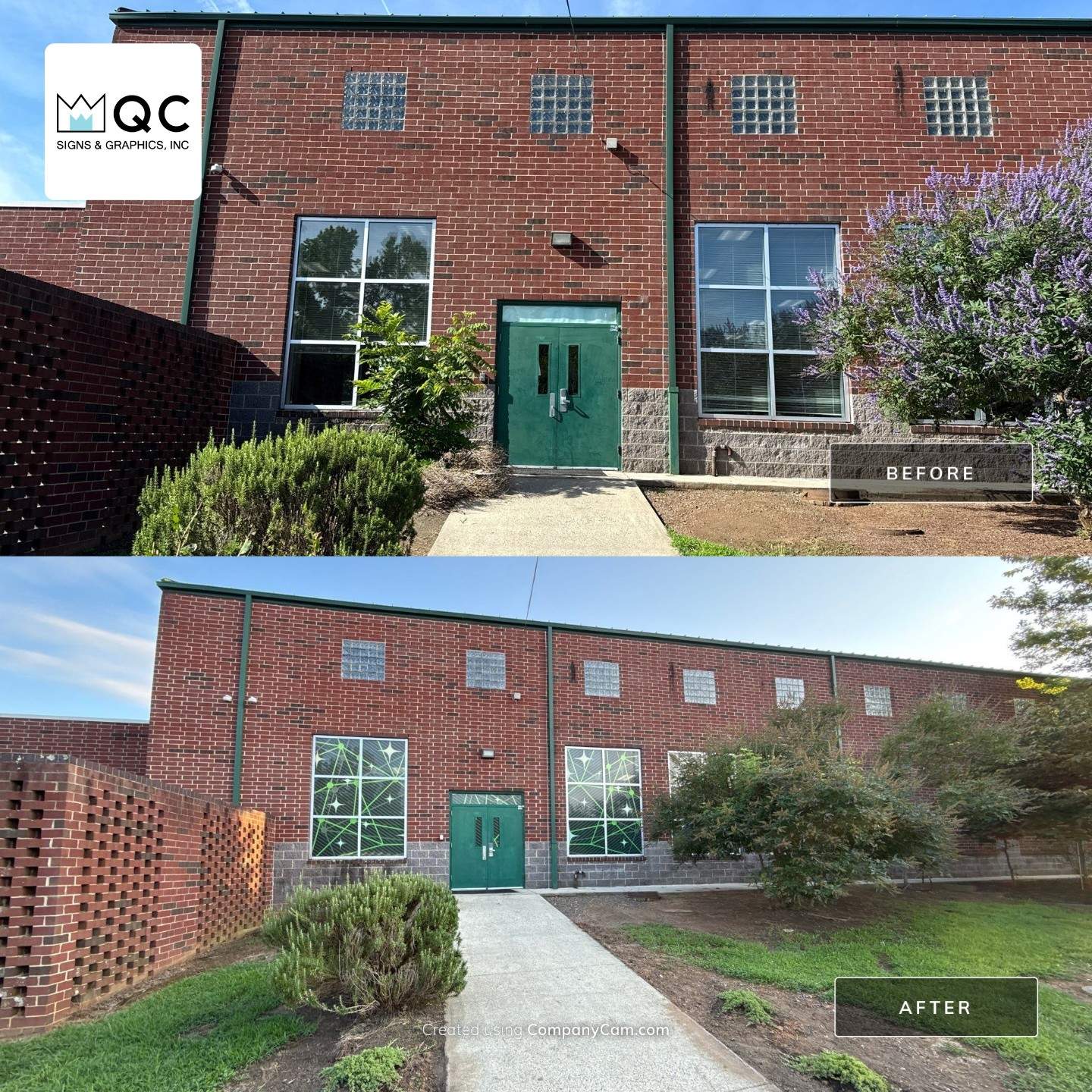 Providence Spring Elementary - Custom Window Safety Film Installation by QC Signs and Graphics