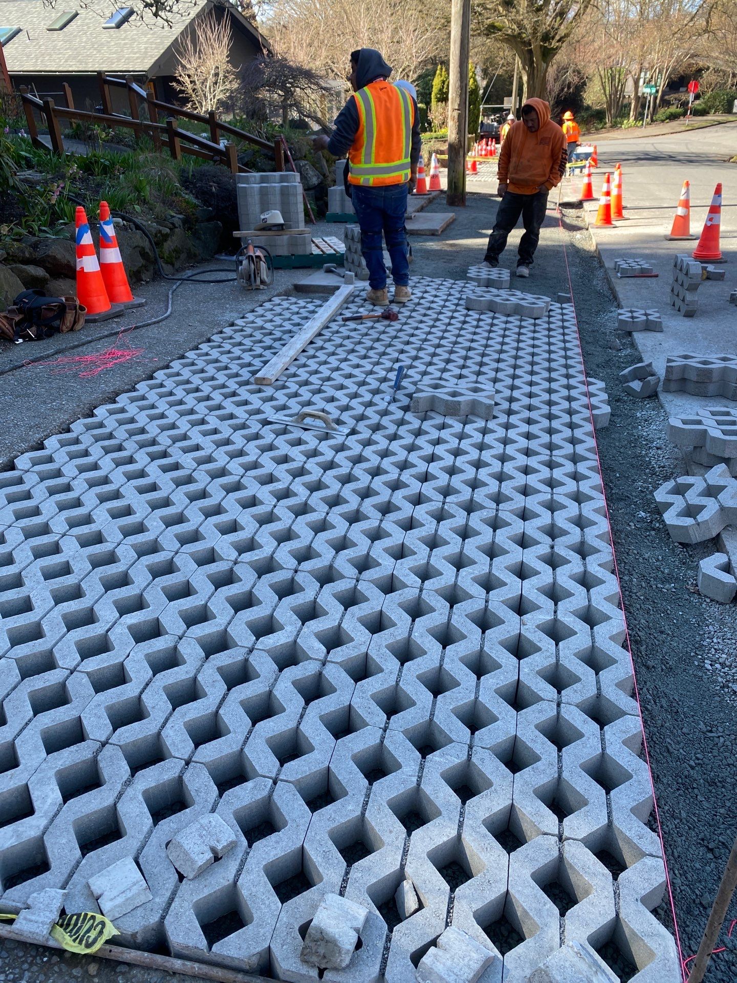 Russell | Turfstone Pavers Driveway  by Jireh Asphalt & Concrete Inc 