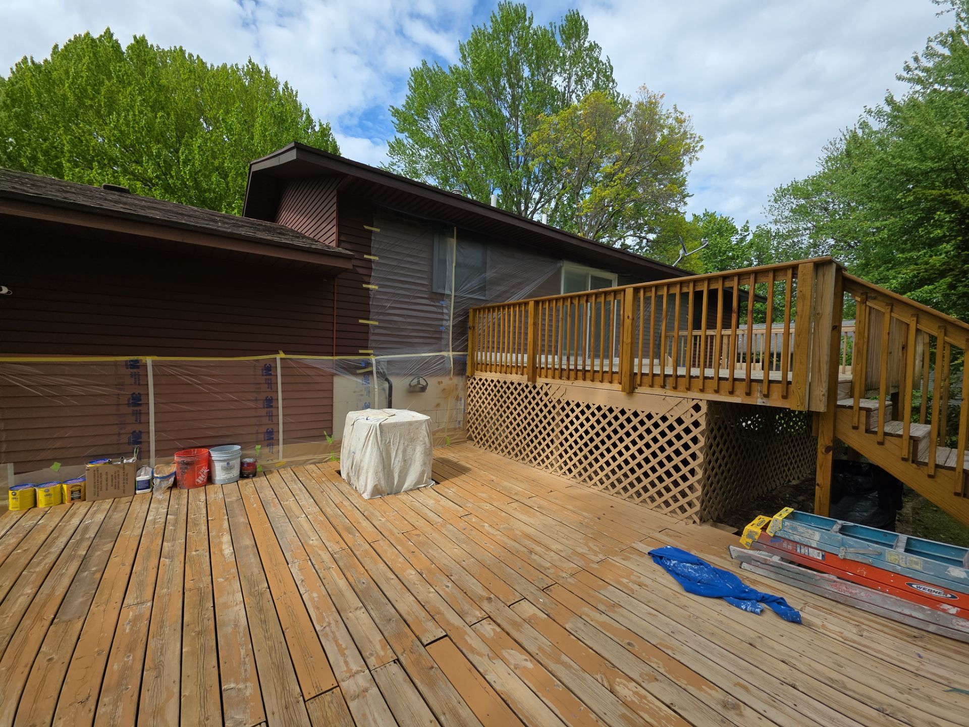 Deck Staining Project Completed in Muskegon, Michigan 49444 by Gordon Painting