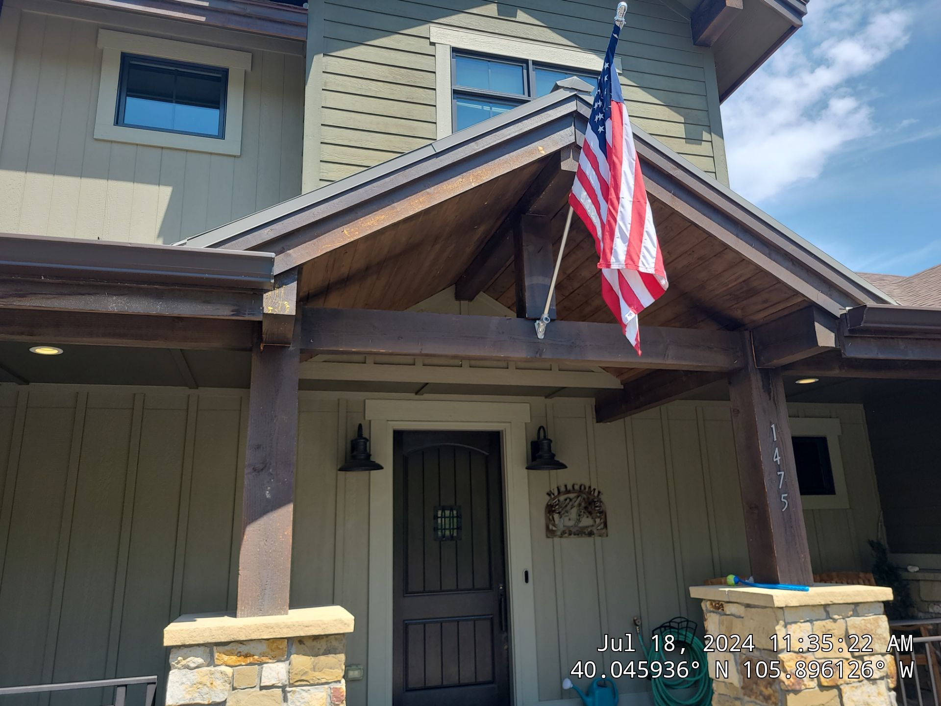 Exterior Painting Using Stain by Wheatley Creek Services