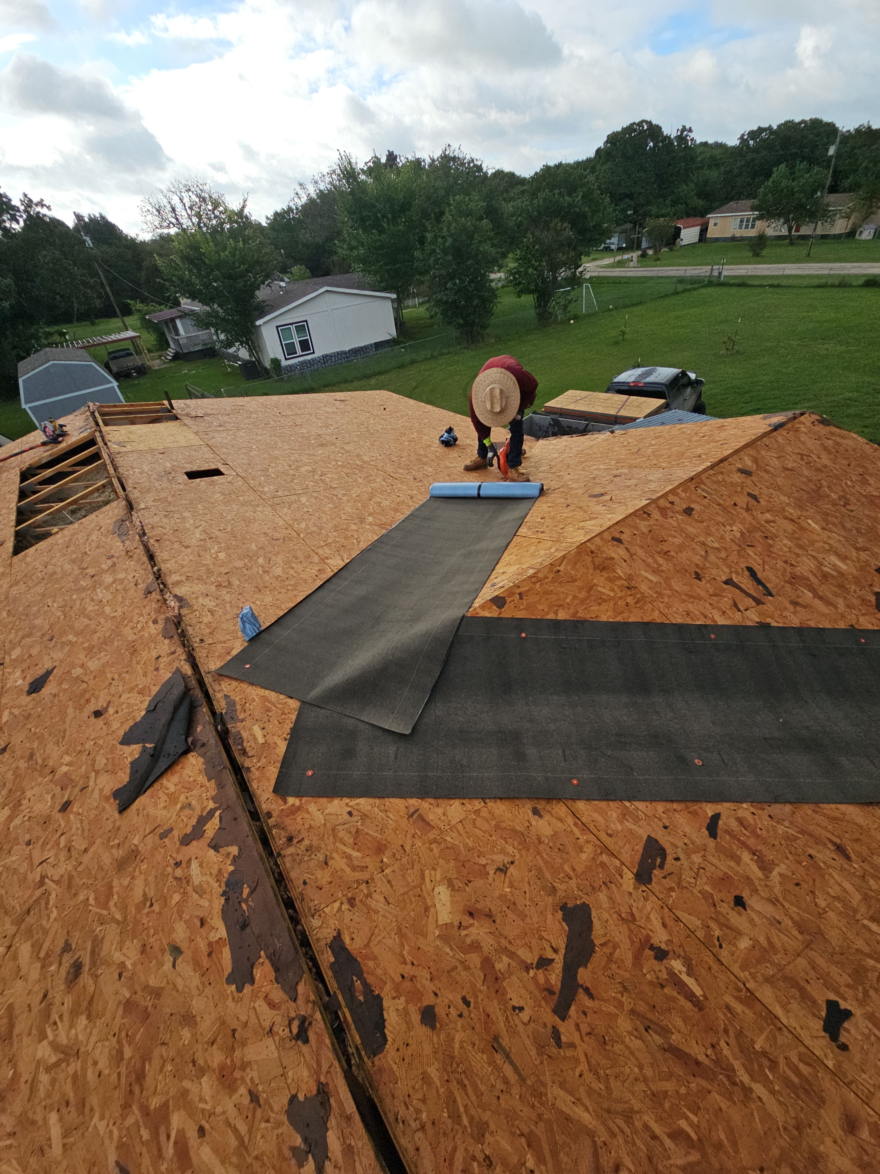 Project in Kemp by road roofing llc