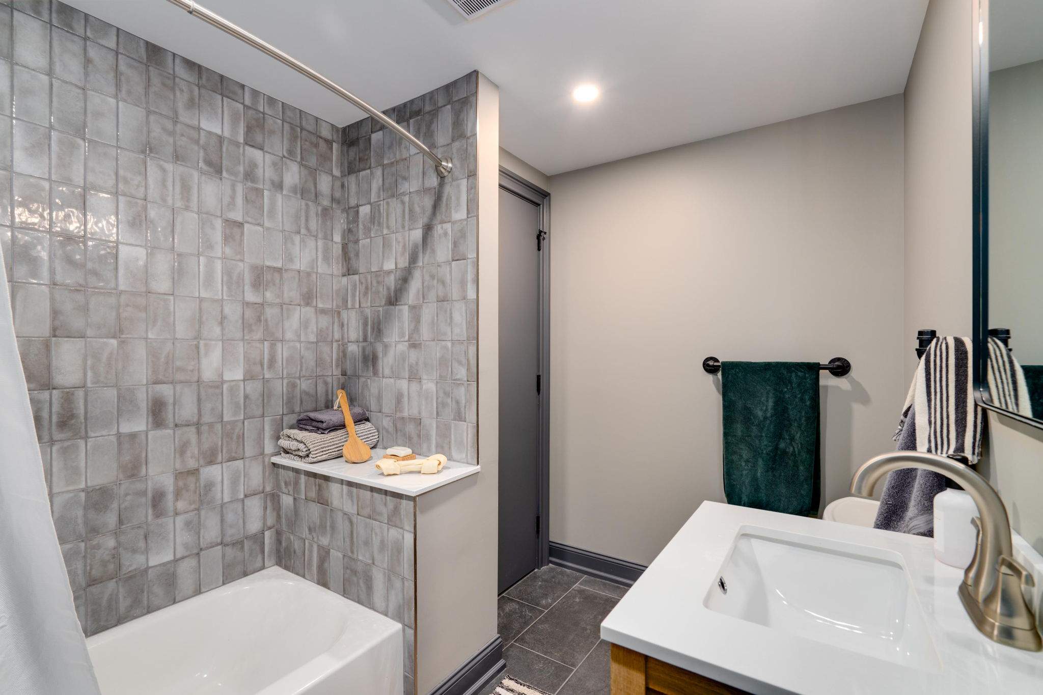 Basement Remodel using Open Ceiling at the Murphy's by MCL Carpentry and Construction