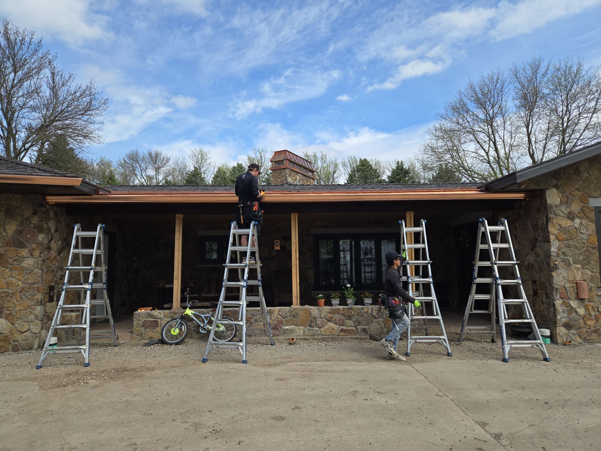 6" Copper Gutters Sleepy Eye by Next Level Seamless Gutters / Exteriors Inc.
