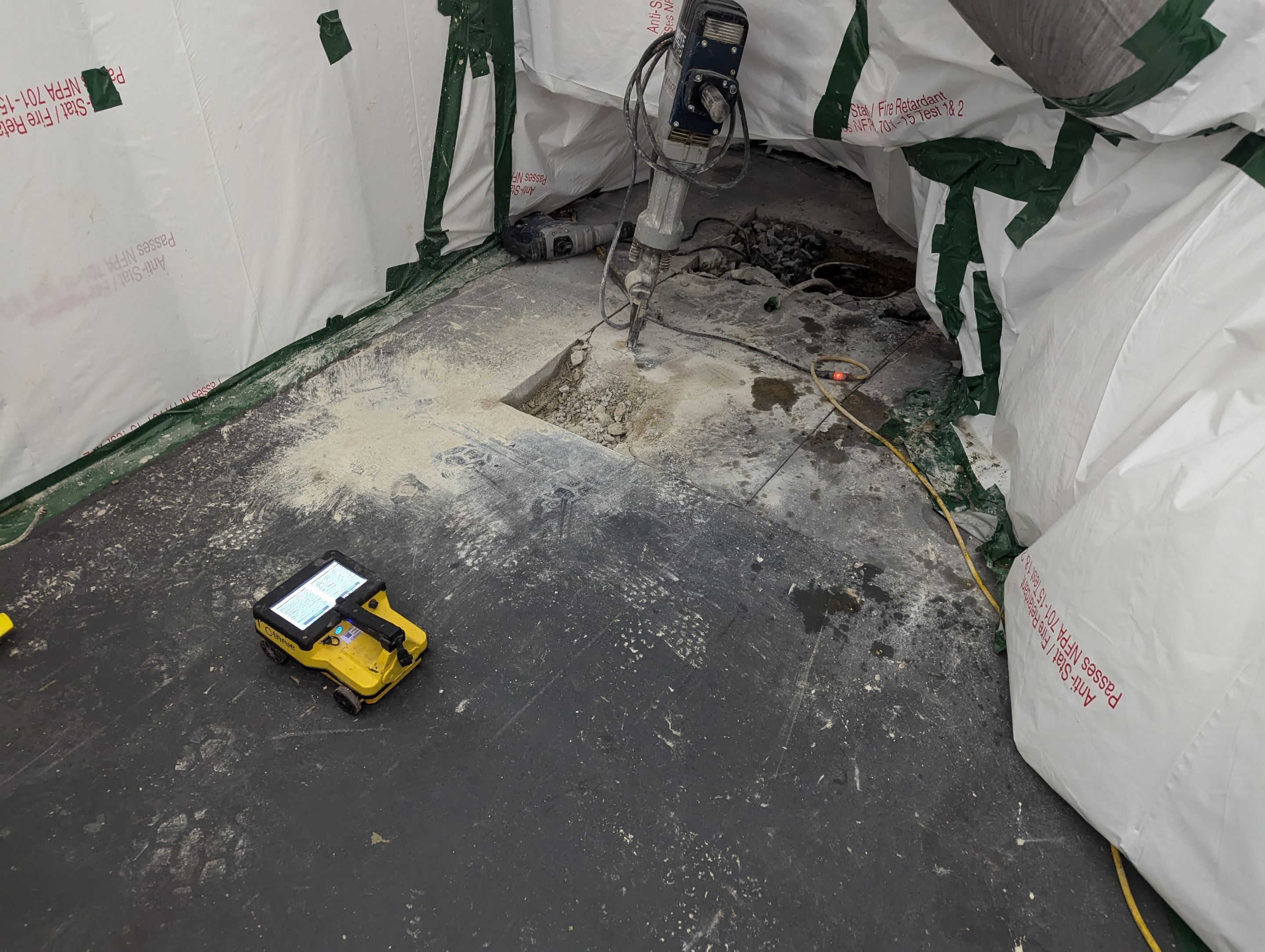 Drain Line Collapsed - Concrete GPR Requested by Alsip Locating Service, LLC