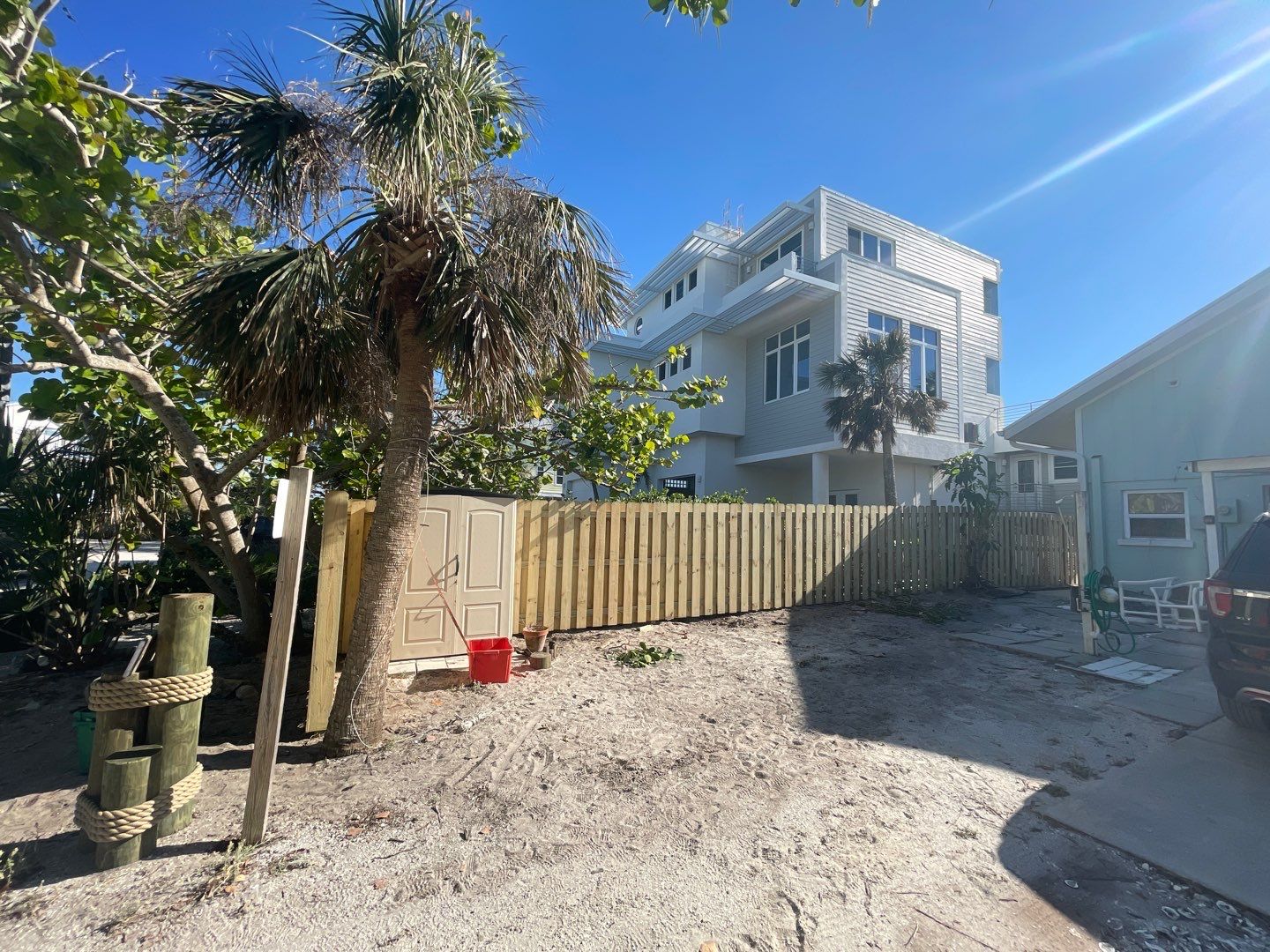 Wood Fence Installation using Shadowbox Wood Fence by Asap fence and gates, LLC