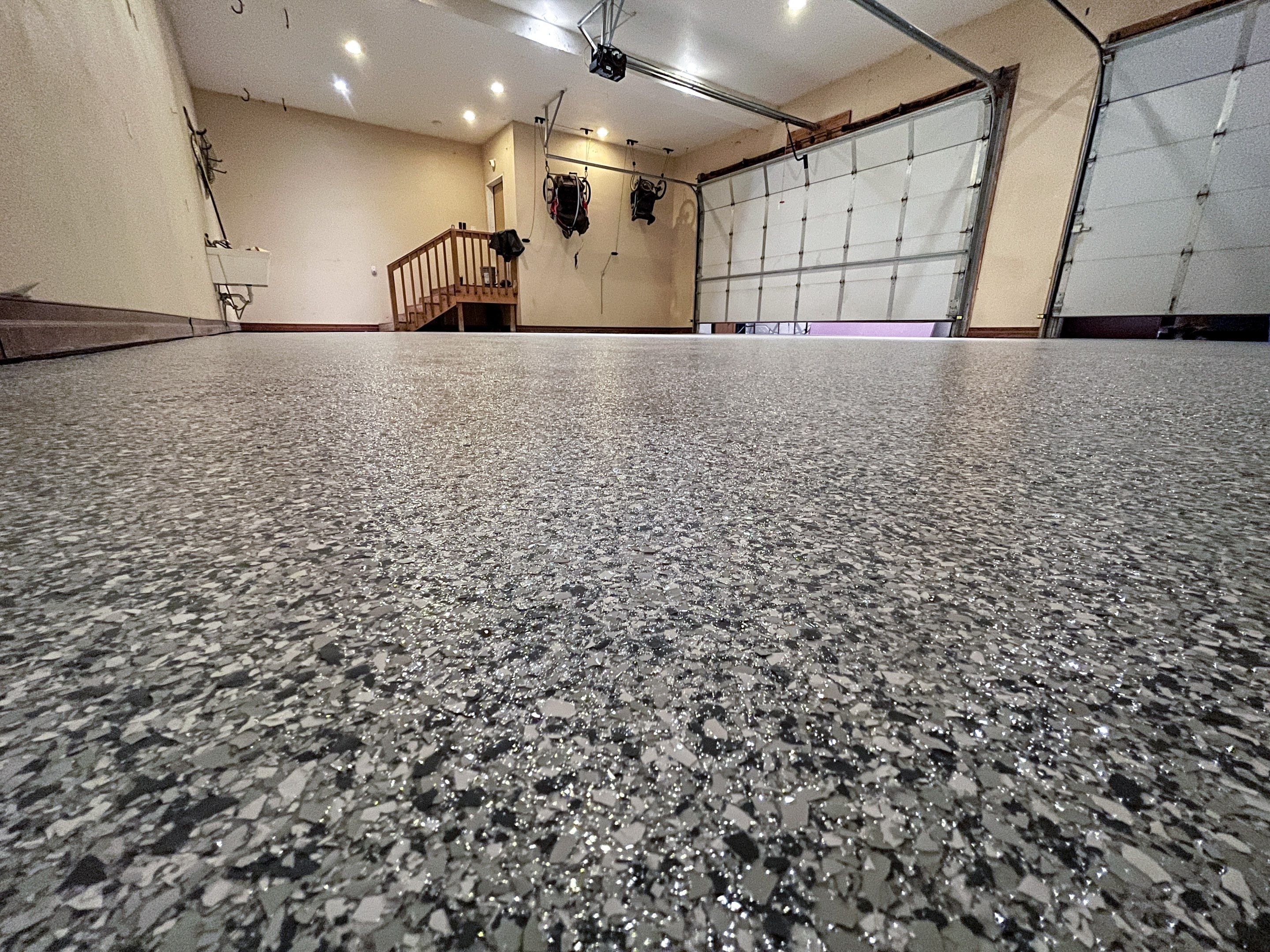 Garage using Slate Stone by Select Painting, Coatings & Garage Cabinets